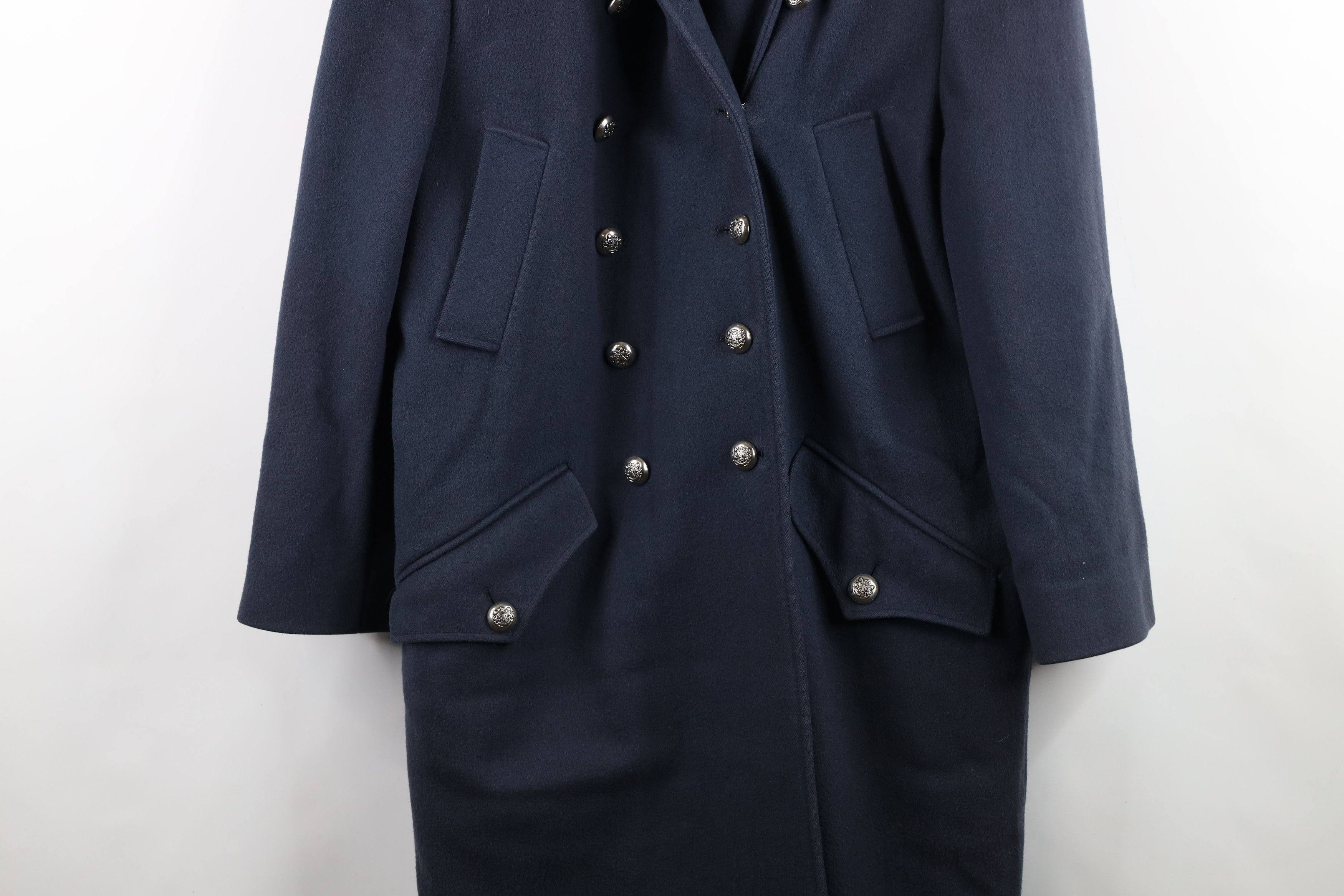 Vintage Vintage 90s Military Style Wool Trench Coat Jacket USA Size XL / US 12-14 / IT 48-50 - 3 Thumbnail