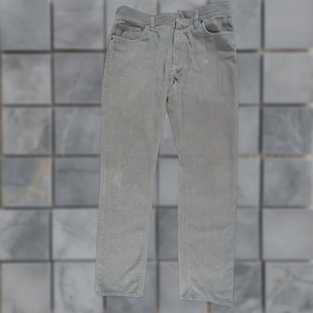 J.Crew J.CREW The Sutton Corduroy Pants Gray 31x32 Mens Regular Flat Front 5-Pocket Cotton Size US 31 - 1 Thumbnail