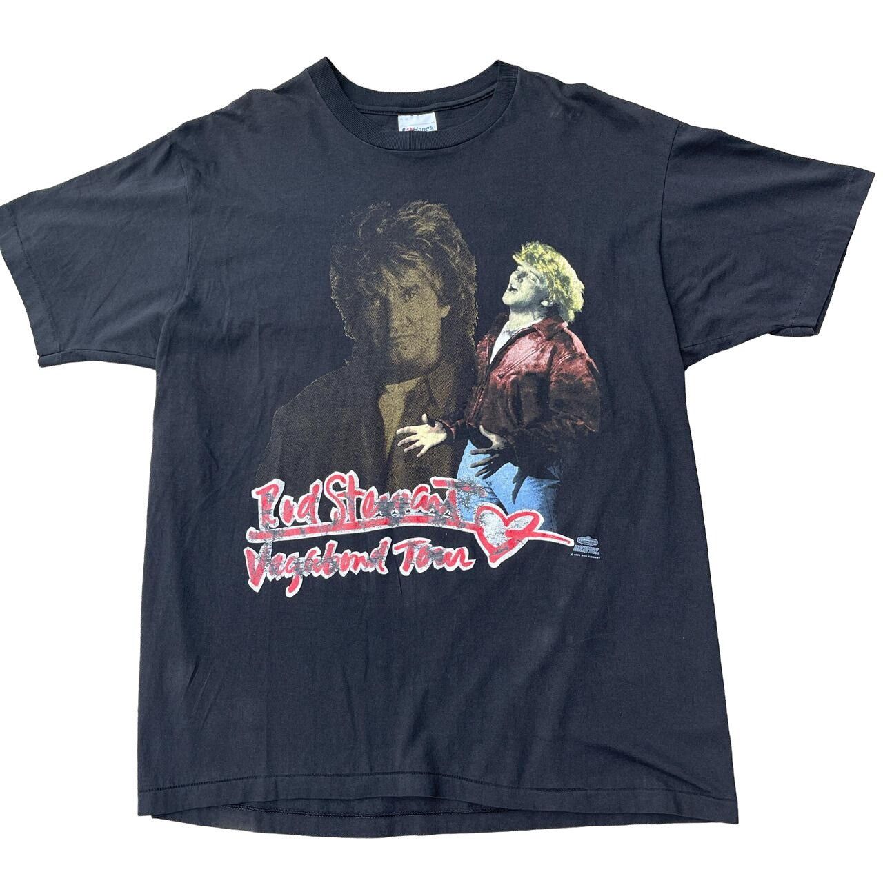 Vintage Vintage 80s Rod Stewart Vagabound Heart concert tour tee Size US XL / EU 56 / 4 - 1 Thumbnail