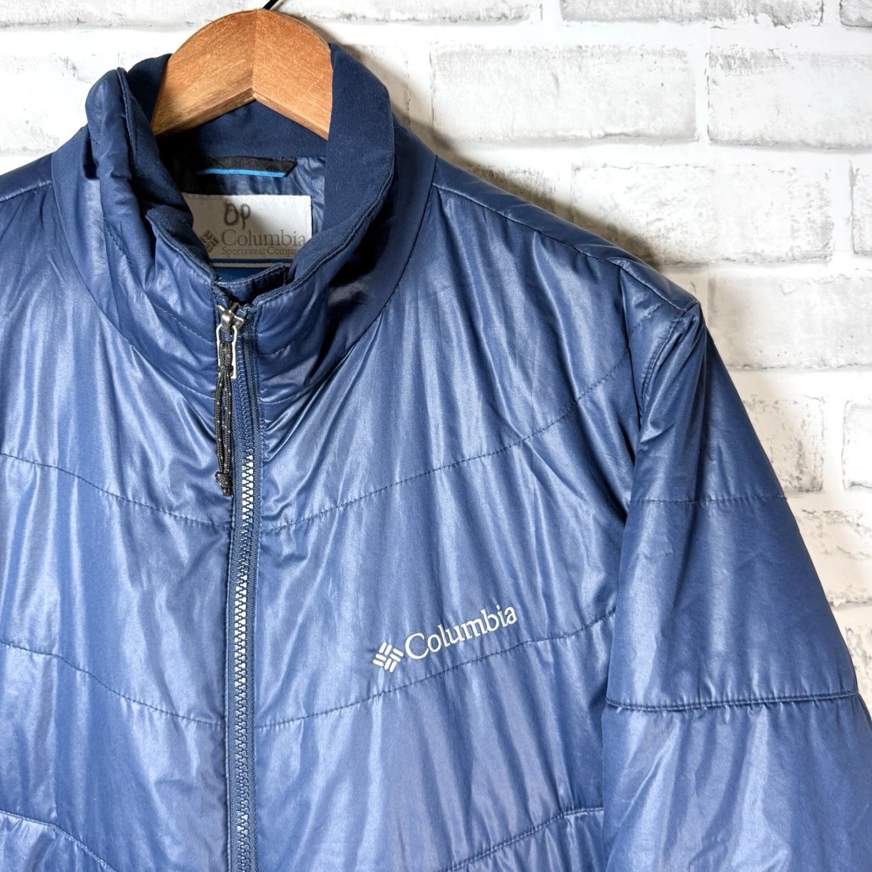Vintage Columbia Blue Full Zip Puffer Jacket Mens Size M Size US M / EU 48-50 / 2 - 2 Thumbnail