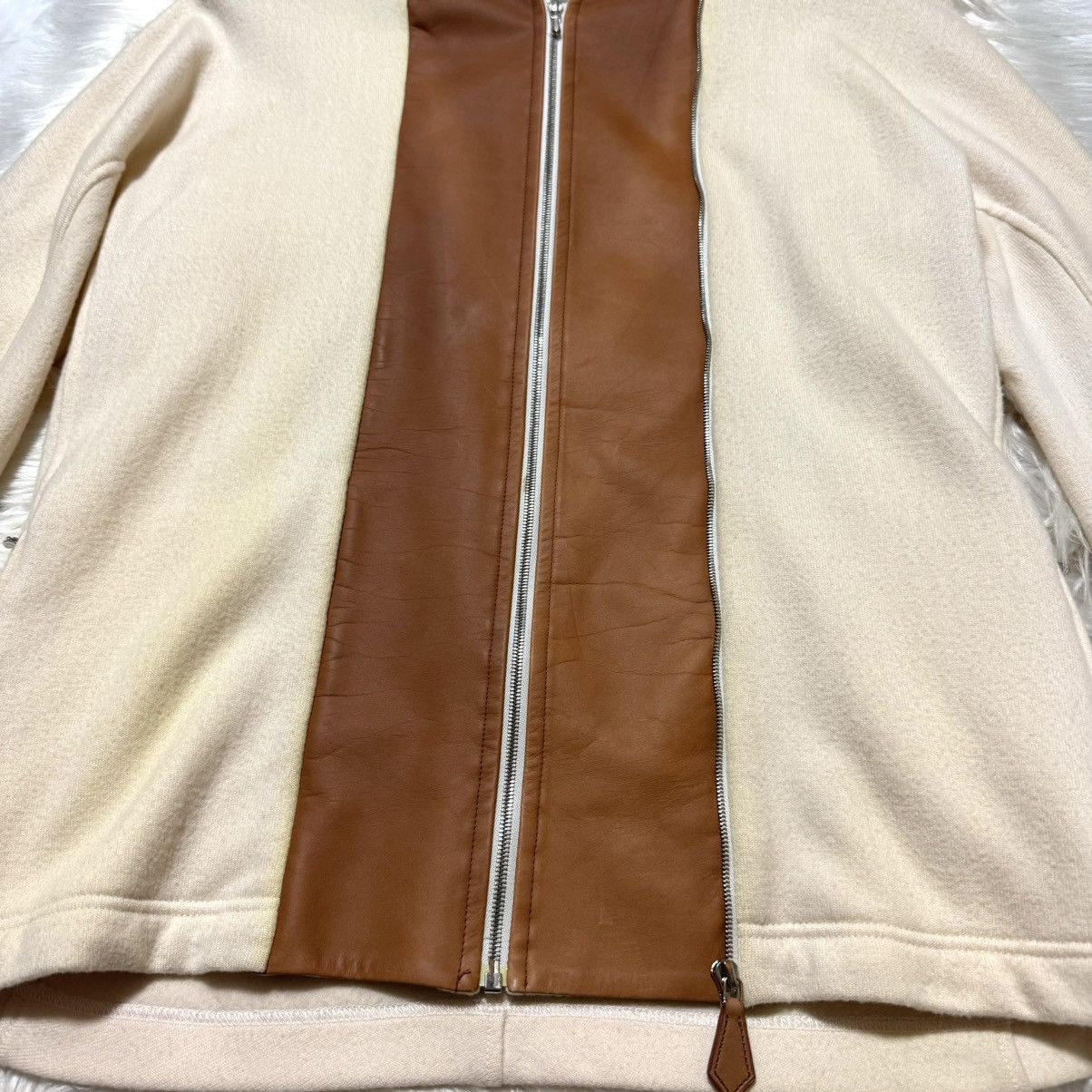 Hermes Hermes leather-switched 2-way size ZIP UP parka jacket 38 Size S / US 4 / IT 40 - 8 Thumbnail