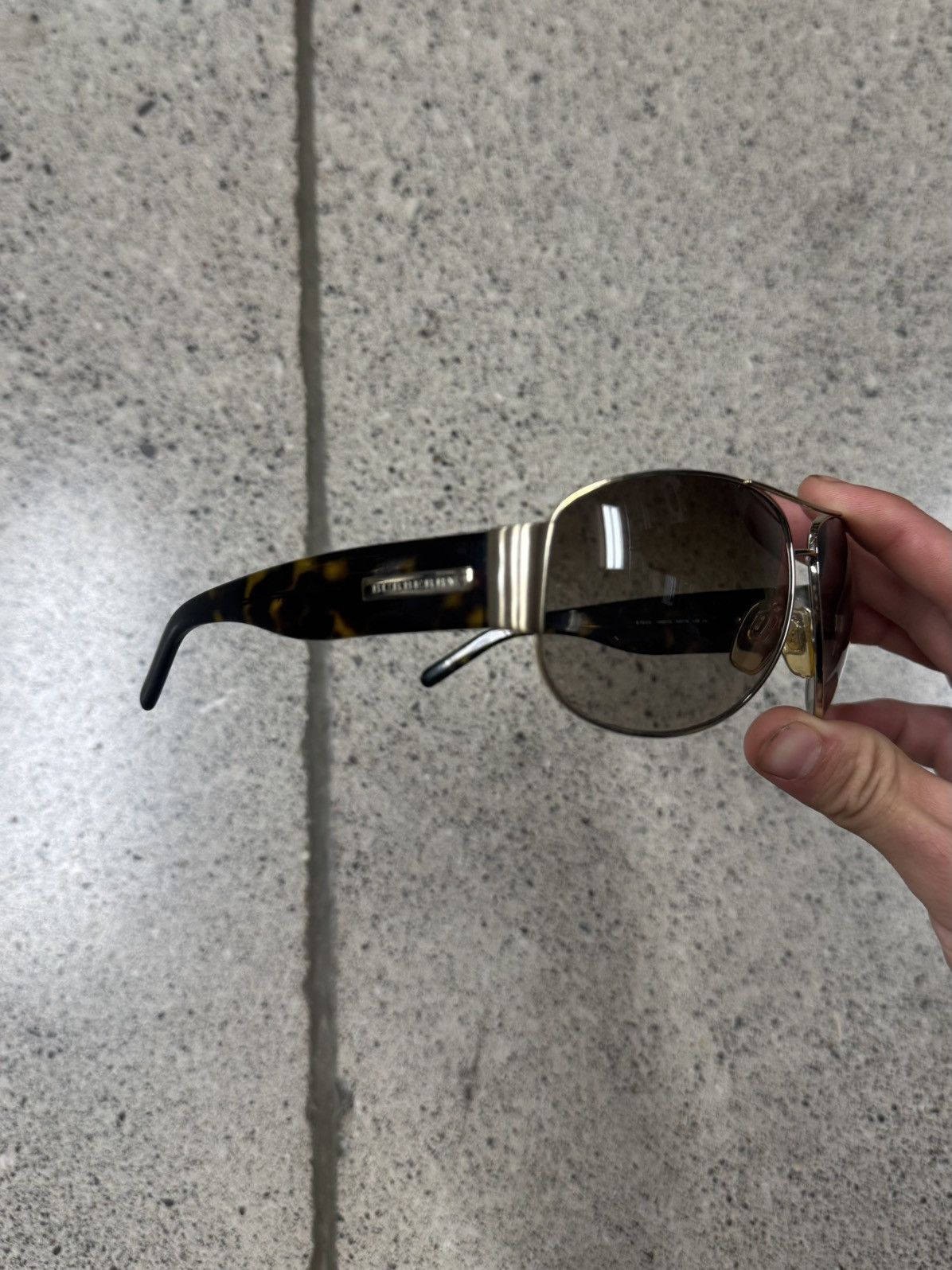 Burberry Burberry Tortoiseshell Aviator Sunglasses Size ONE SIZE - 2 Thumbnail