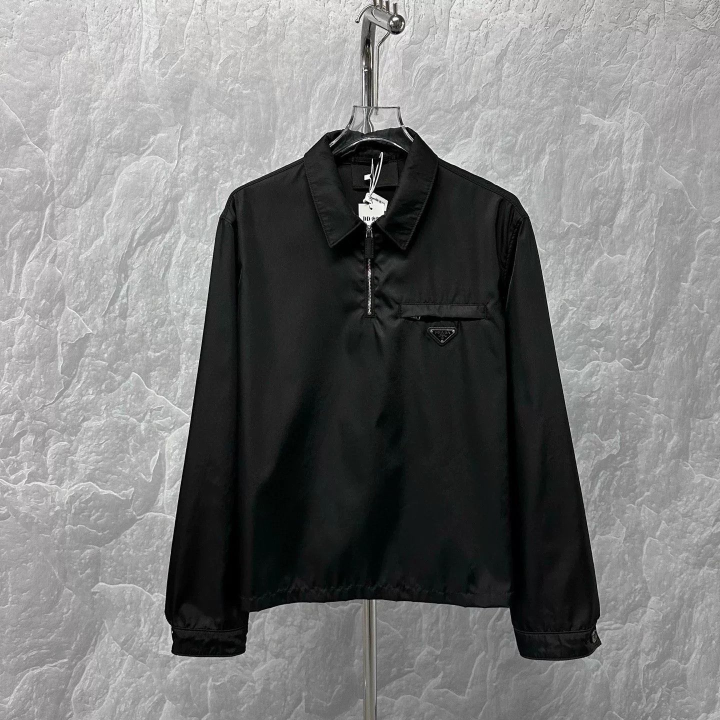 prada half-zip long sleeve shirt