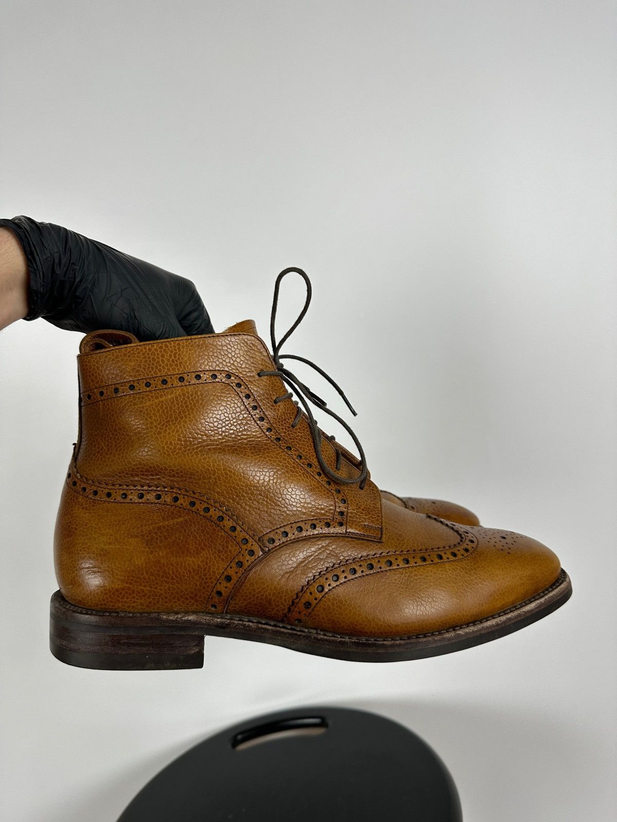 Loake Loake George Brown Leather Derby Brogue Boots Shoes Size US 10 / EU 43 - 11 Thumbnail