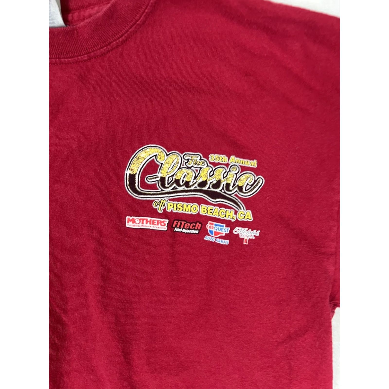 Gildan VINTAGE Gildan T-Shirt Men Shirt Red 90s Retro Cars Pismo Beach Hot Rod Size S/M The Classic Size US S / EU 44-46 / 1 - 3 Thumbnail