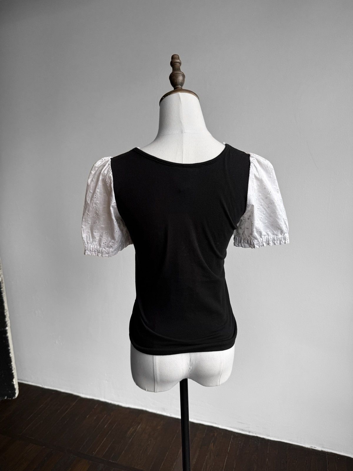 Designer MarJo Womens Black White Dirndl Trachten Folk Corset Blouse Size S / US 4 / IT 40 - 3 Thumbnail