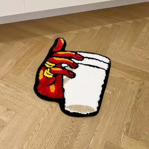 Handmade Yuuko x Shi Design Fluffy Tufted Bedroom Carpet Rug Size ONE SIZE - 4 Thumbnail