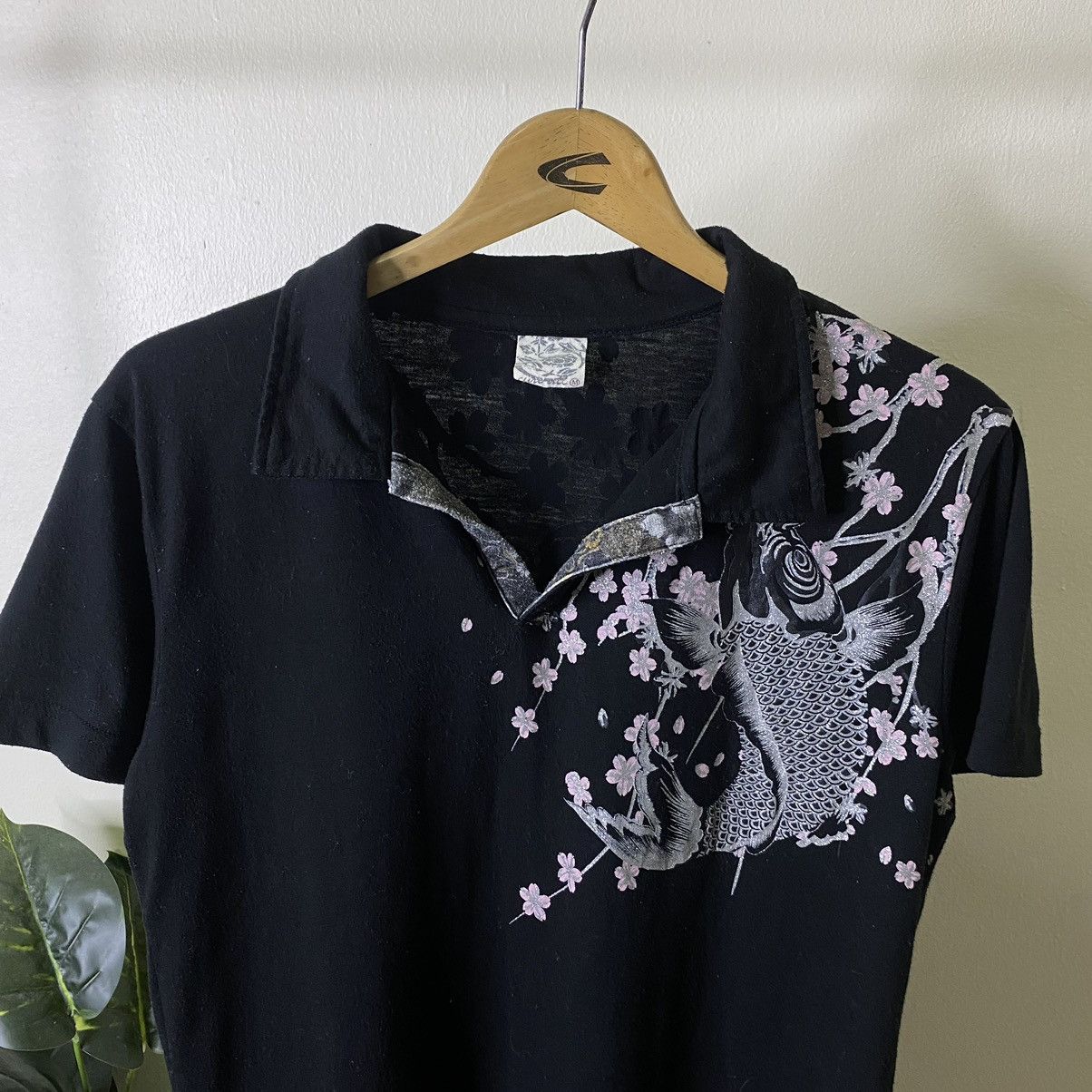 Ed Hardy × Japanese Brand KoiFish Sukajan Motive Ed Hardy Karakuri Tamashii Style Polo Size US M / EU 48-50 / 2 - 7 Thumbnail