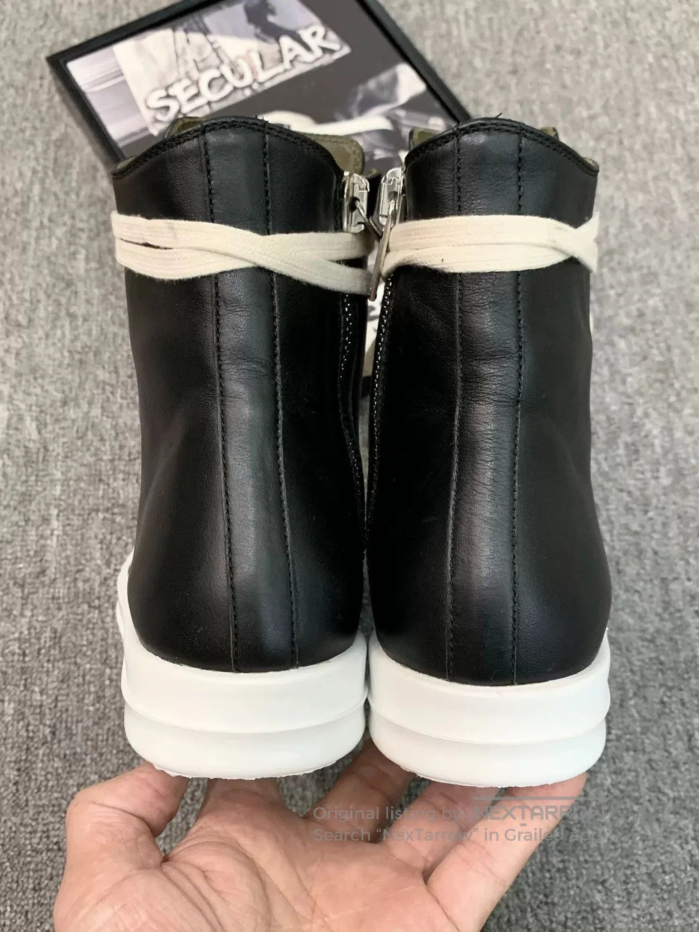 Rick Owens rick owens black and white high. Size US 5.5 / EU 38 - 7 Thumbnail