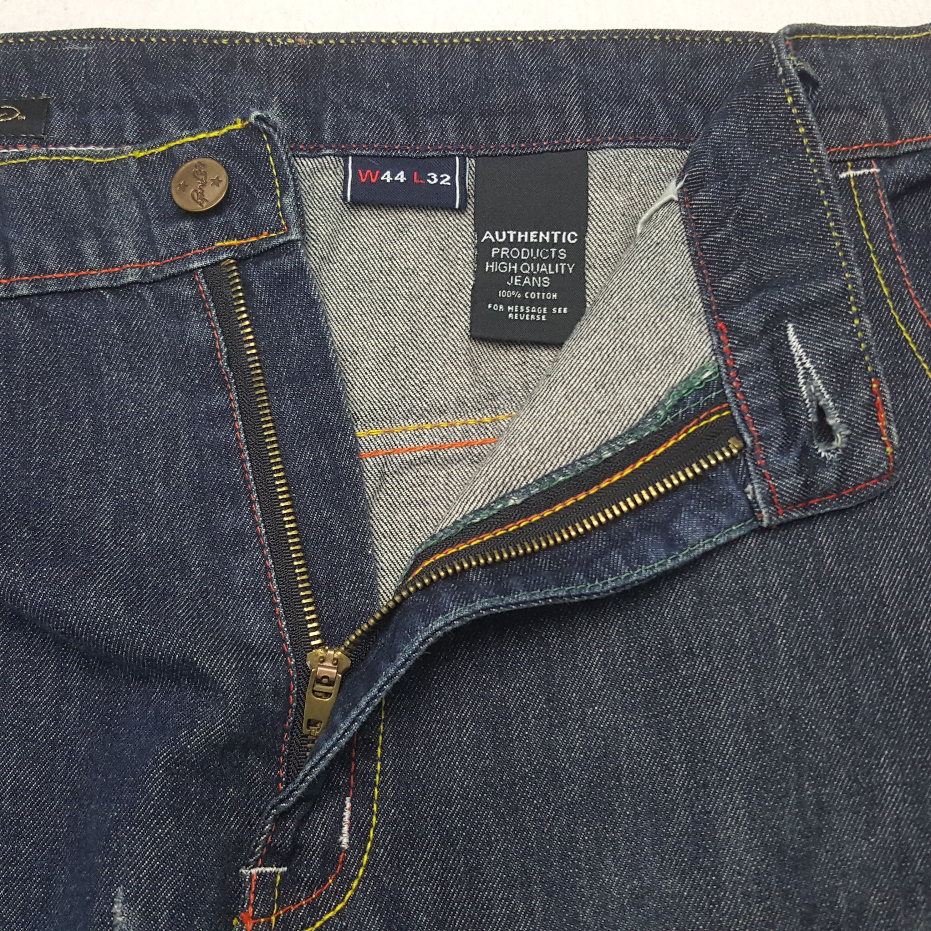 Ed Hardy × Vintage Vintage Ed Hardy Custom Spell Out Art Denim Jeans Size US 43 - 12 Thumbnail