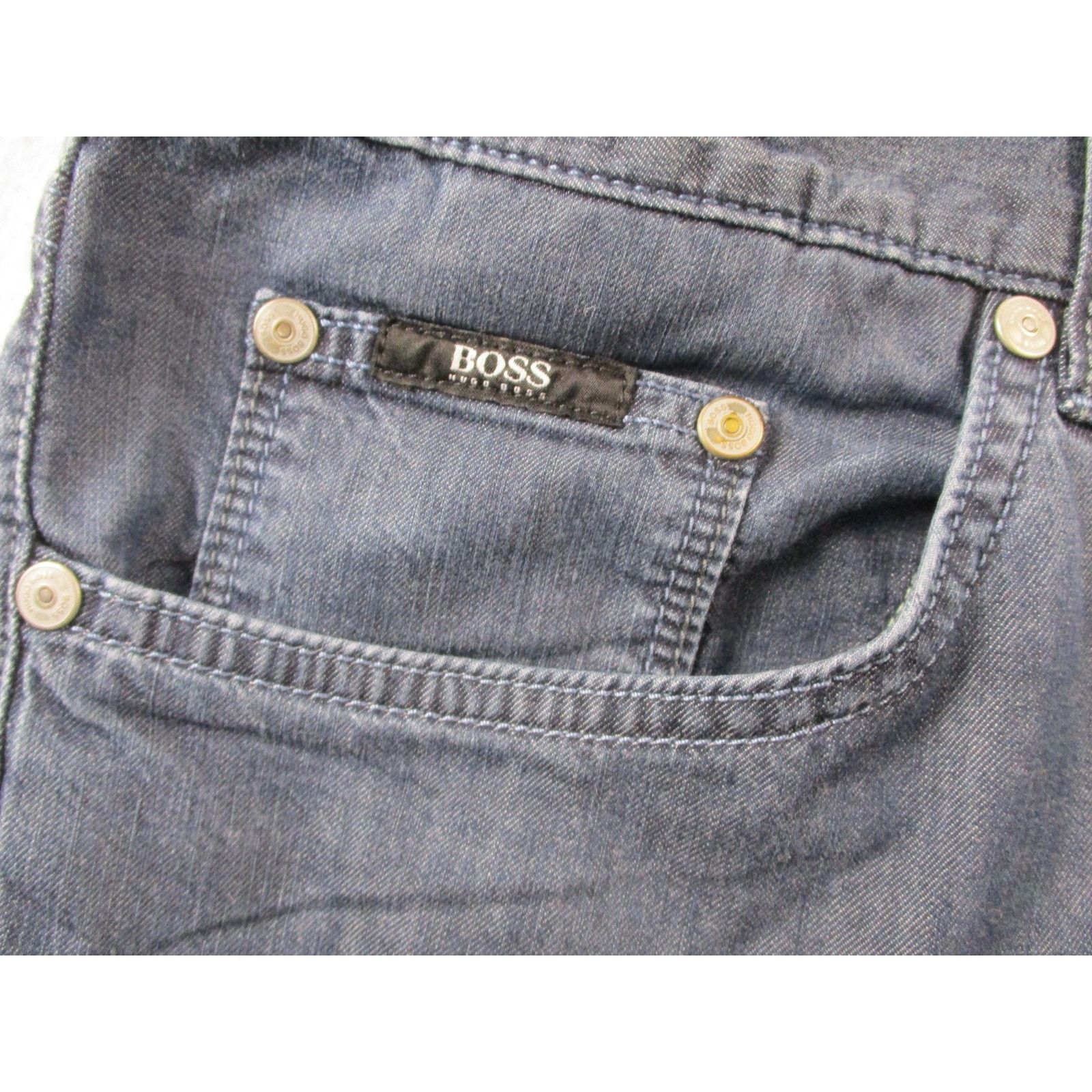 Hugo Boss Hugo Boss Jeans Mens 38x30 Blue Rinse Stretch Straight Leg Size US 38 / EU 54 - 4 Thumbnail