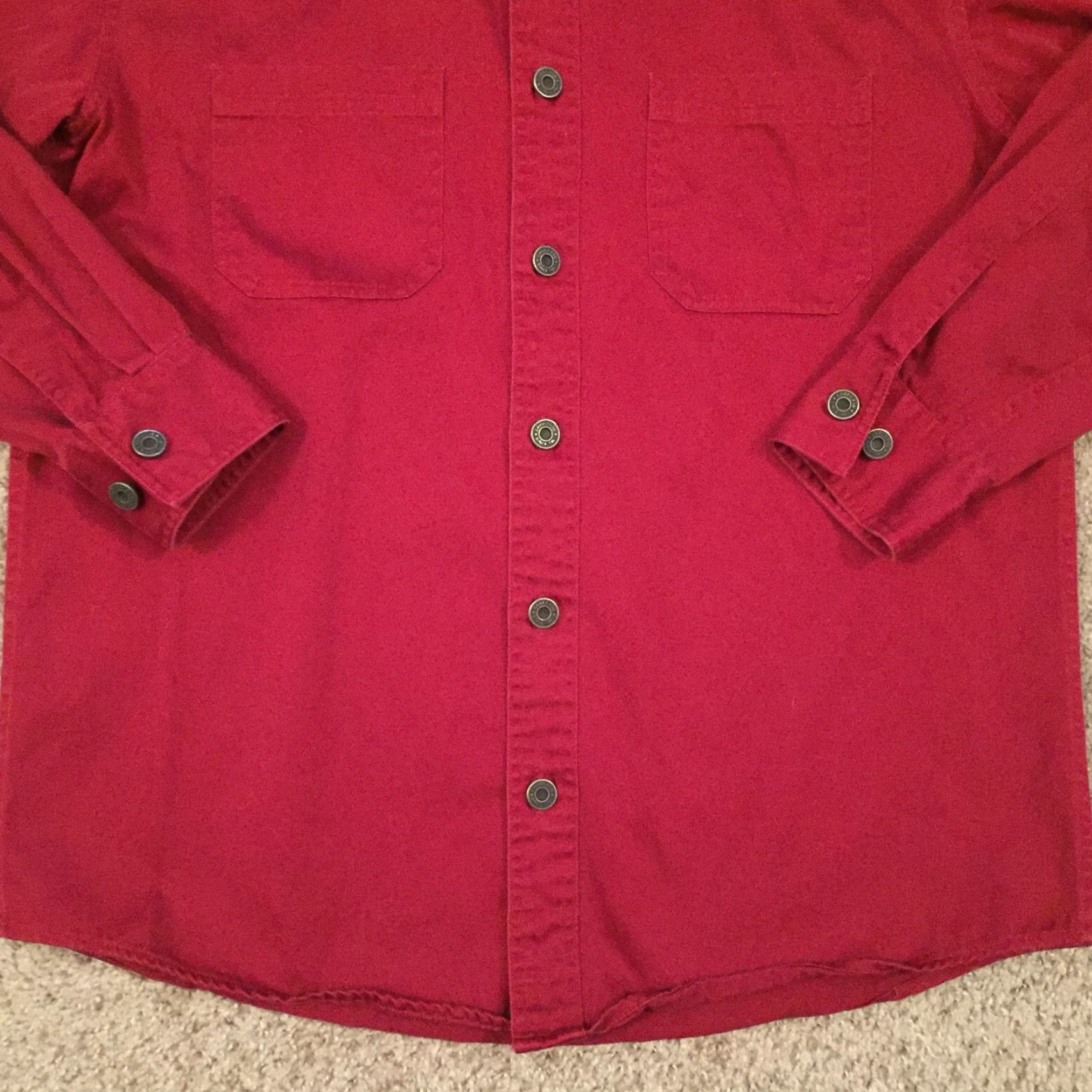 Vintage Cabela's Shirt Mens M Red Heavyweight Long Sleeve Button-Up Pockets Carded Outdoor Button-Front Collar-Point Built-In Pockets Size US M / EU 48-50 / 2 - 4 Thumbnail