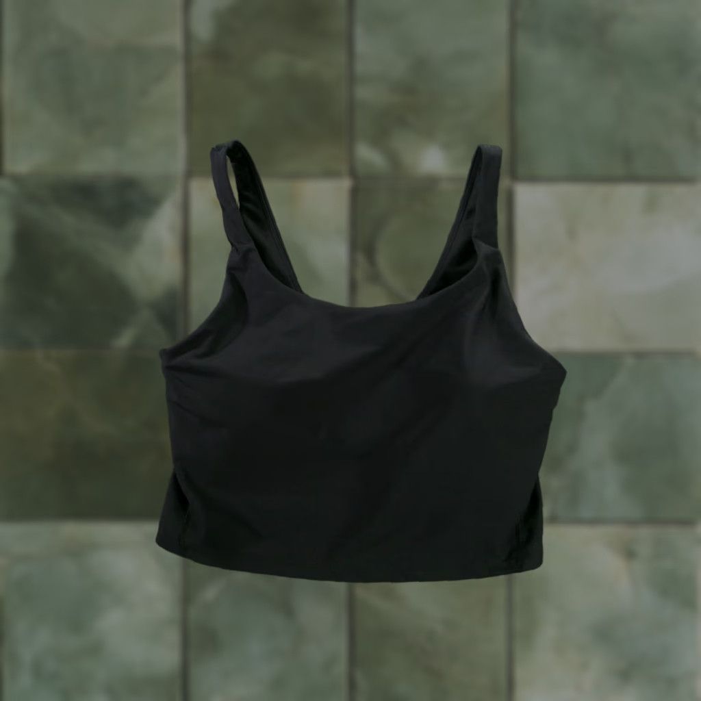 Old Navy OLD NAVY Womens XL Black Cropped Tank Top Sleeveless Scoop Neck Lightweight Casual Size XL / US 12-14 / IT 48-50 - 1 Thumbnail