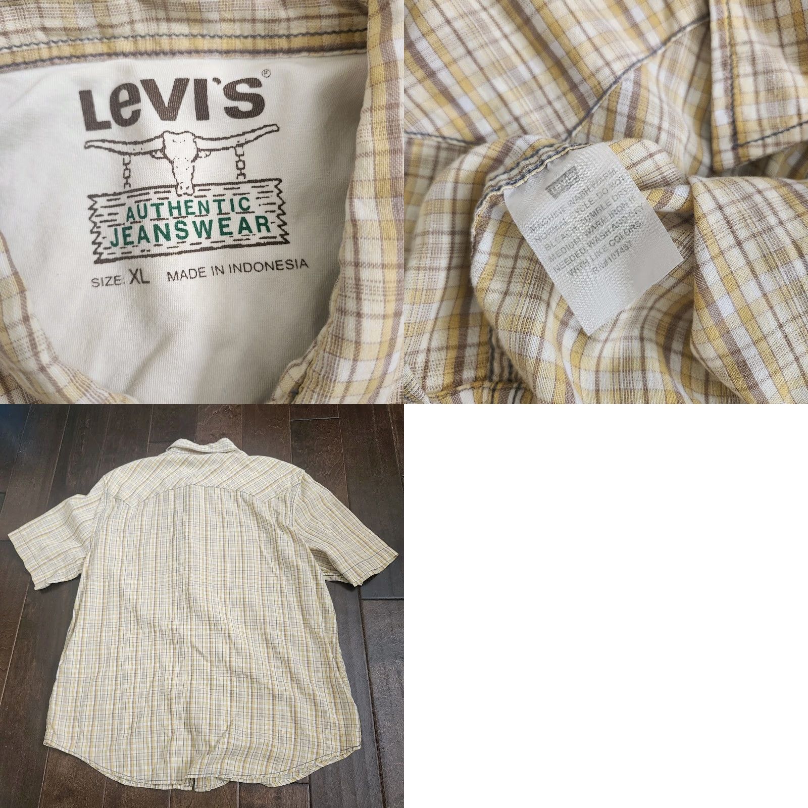 Levi's Levi's Shirt Plaid Short Sleeve Button-Up XL Multicolor Casual Workwear Short Sleeve Button-Up Shirt Men XL Plaid Pattern Pocket Size US XL / EU 56 / 4 - 9 Thumbnail