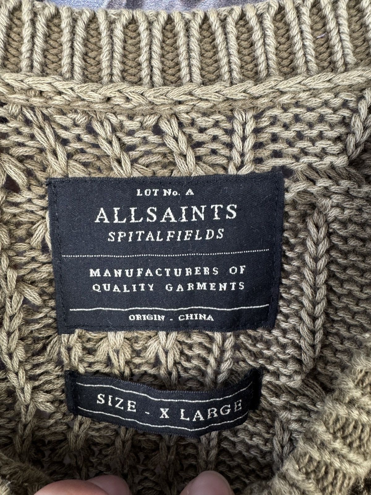 Allsaints Allsaints Spitalfields Whitby Crewneck Sweater Knit Cotton Size US XL / EU 56 / 4 - 8 Thumbnail