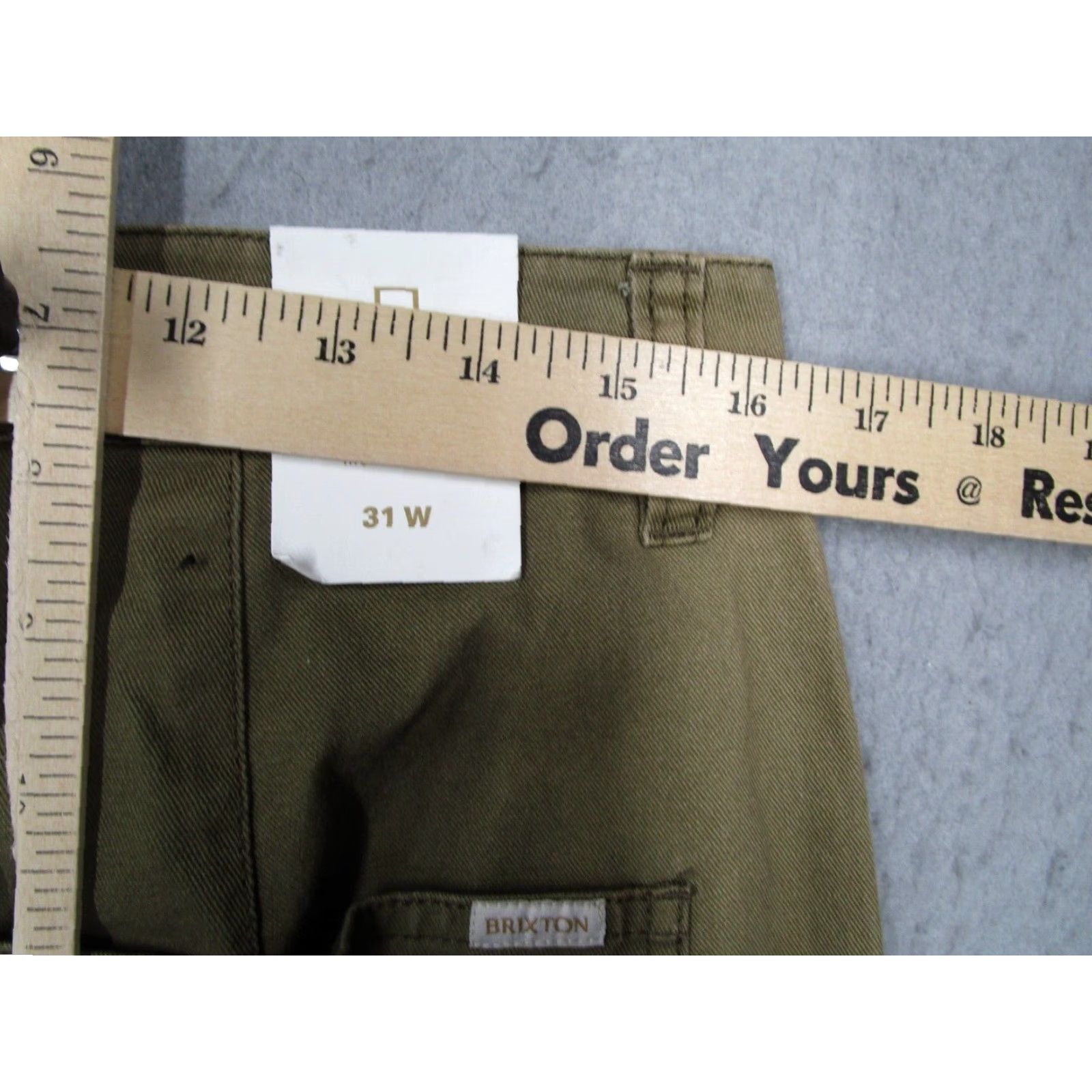 Brixton Brixton Pants Women Green Alameda High Waisted Straight Work Military 31x30 Size 24" / US 00 / IT 34 - 7 Thumbnail