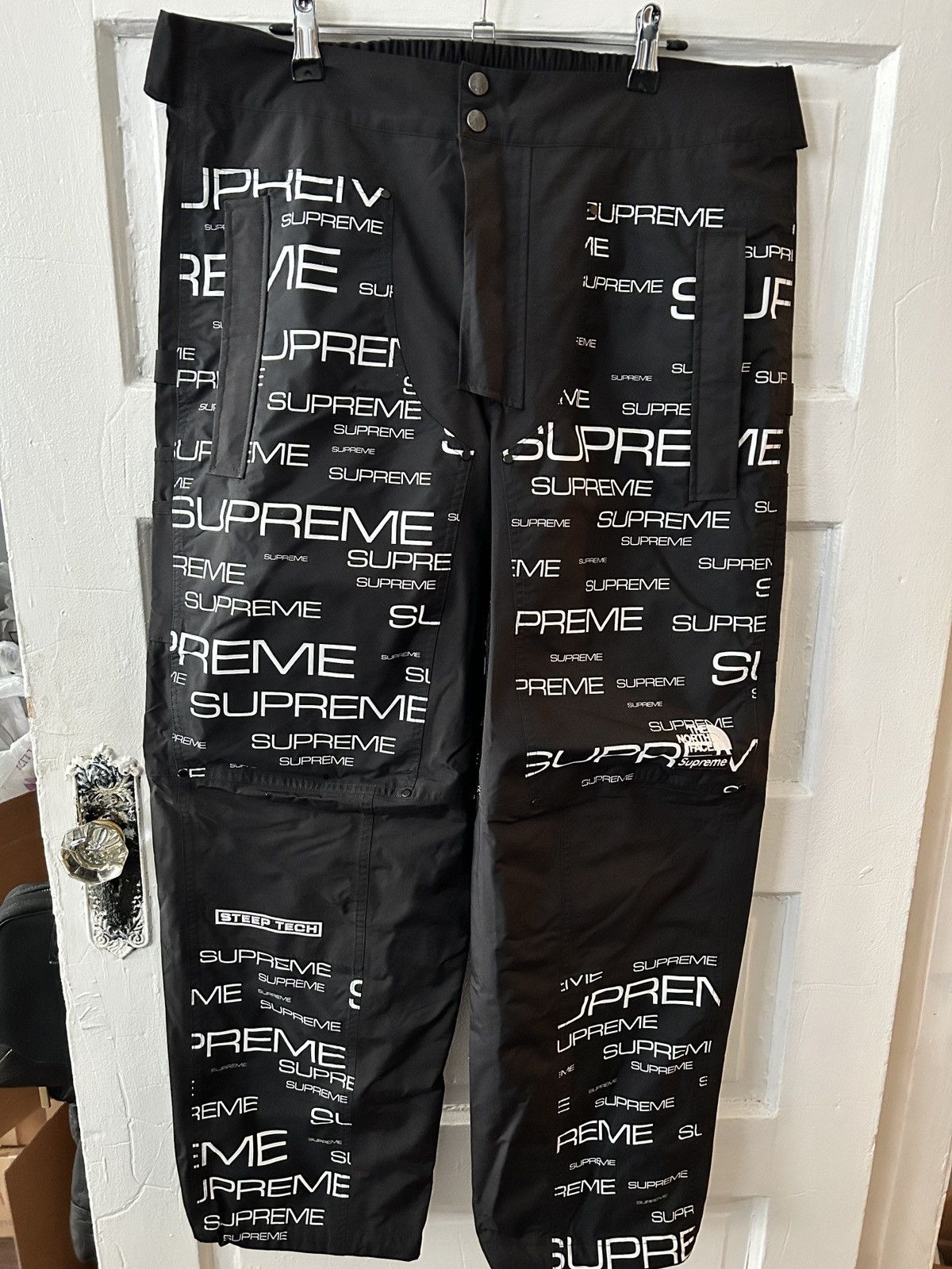 image of Supreme x The North Face Steep Tech Pant in Black/White, Men's (Size 34)