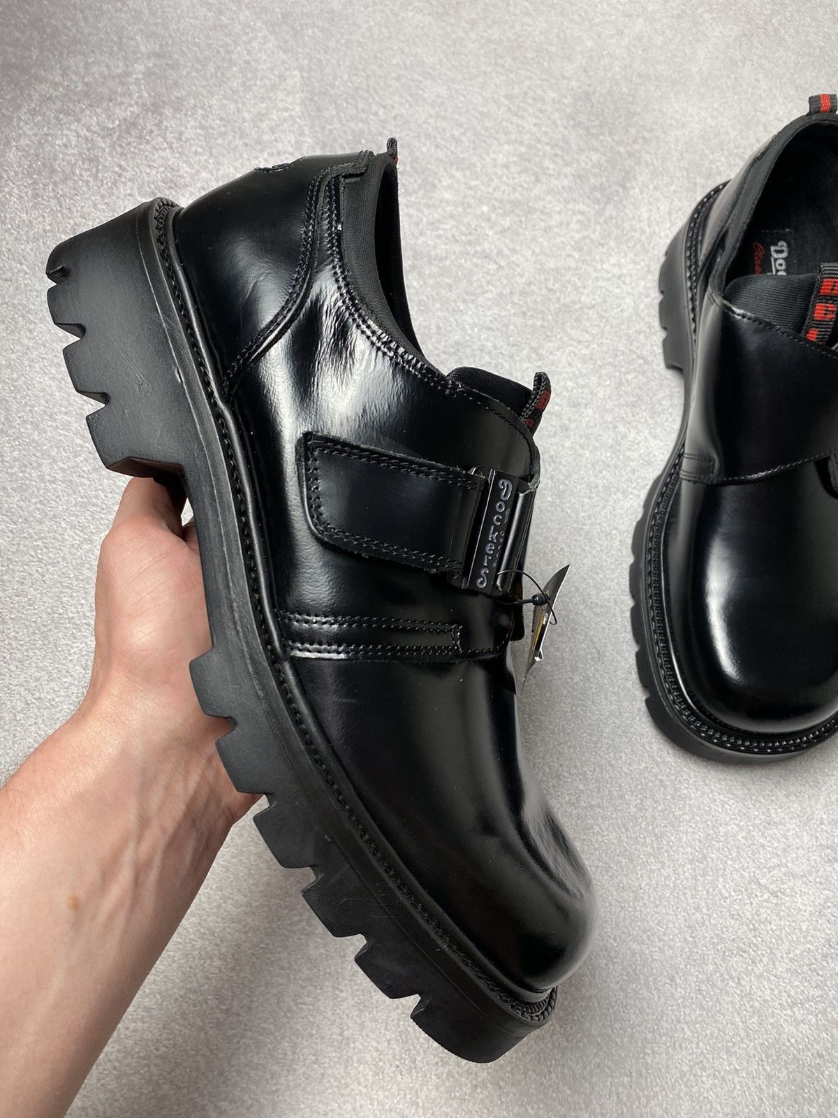 Dockers Dockers Vintage Chunky Black Leather Platform Boots goth Y2K Size US 9.5 / EU 42-43 - 5 Thumbnail