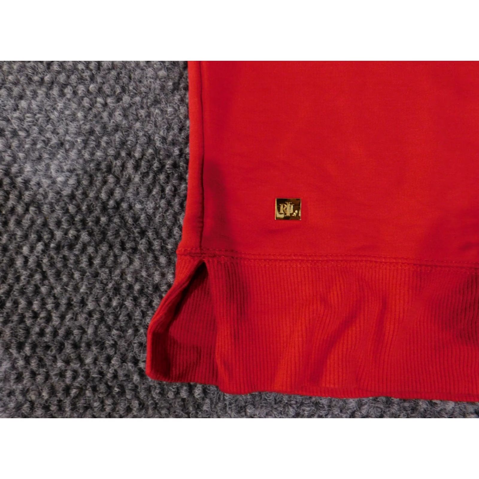 Ralph Lauren Lauren Ralph Lauren Turtleneck Sweater Womens Small Red Long Sleeve Knit Pullover Class ic Casual Winter Fall Button Logo Pockets Stretch Size S / US 4 / IT 40 - 3 Thumbnail
