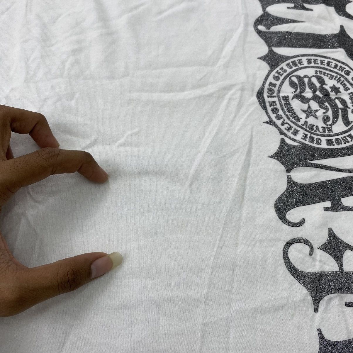 If Six Was Nine 2000s Remak Gear Tribal Poem Skulls Cross Gothic Y2K Tshirt Size US XL / EU 56 / 4 - 14 Thumbnail