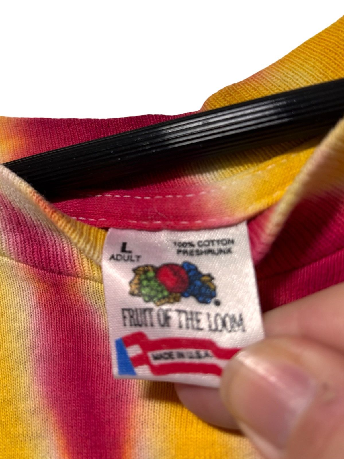 Fruit Of The Loom Vintage 1990 Bob Marley Tie Dye Tuff Gong Rap Size US L / EU 52-54 / 3 - 5 Thumbnail