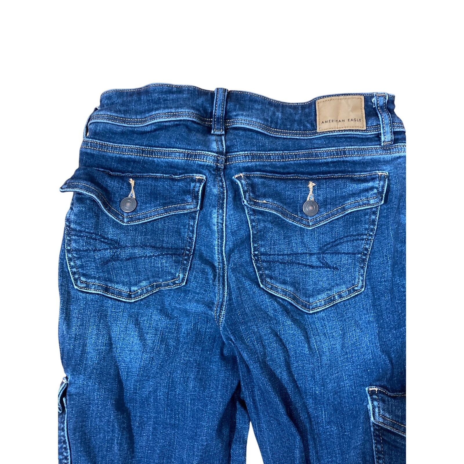 American Eagle Outfitters American Eagle Womens Jeans Sz 2 Bootcut Cargo Pockets Denim Size 26" / US 2 / IT 38 - 6 Thumbnail