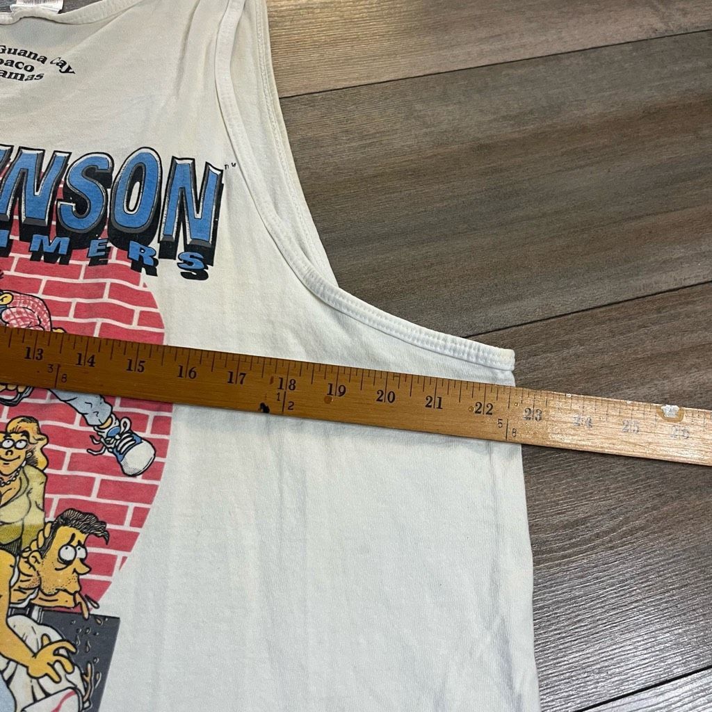 The Simpsons Vintage Big Johnson Bahamas White Casual Tank Top Men XL Size US XL / EU 56 / 4 - 7 Thumbnail