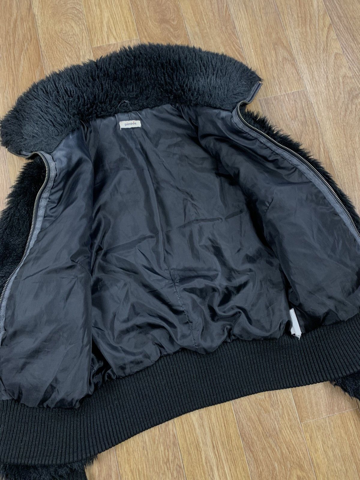 If Six Was Nine Black Full Faux Fur Opium Cropped Jacket Y2K Size M / US 6-8 / IT 42-44 - 6 Thumbnail