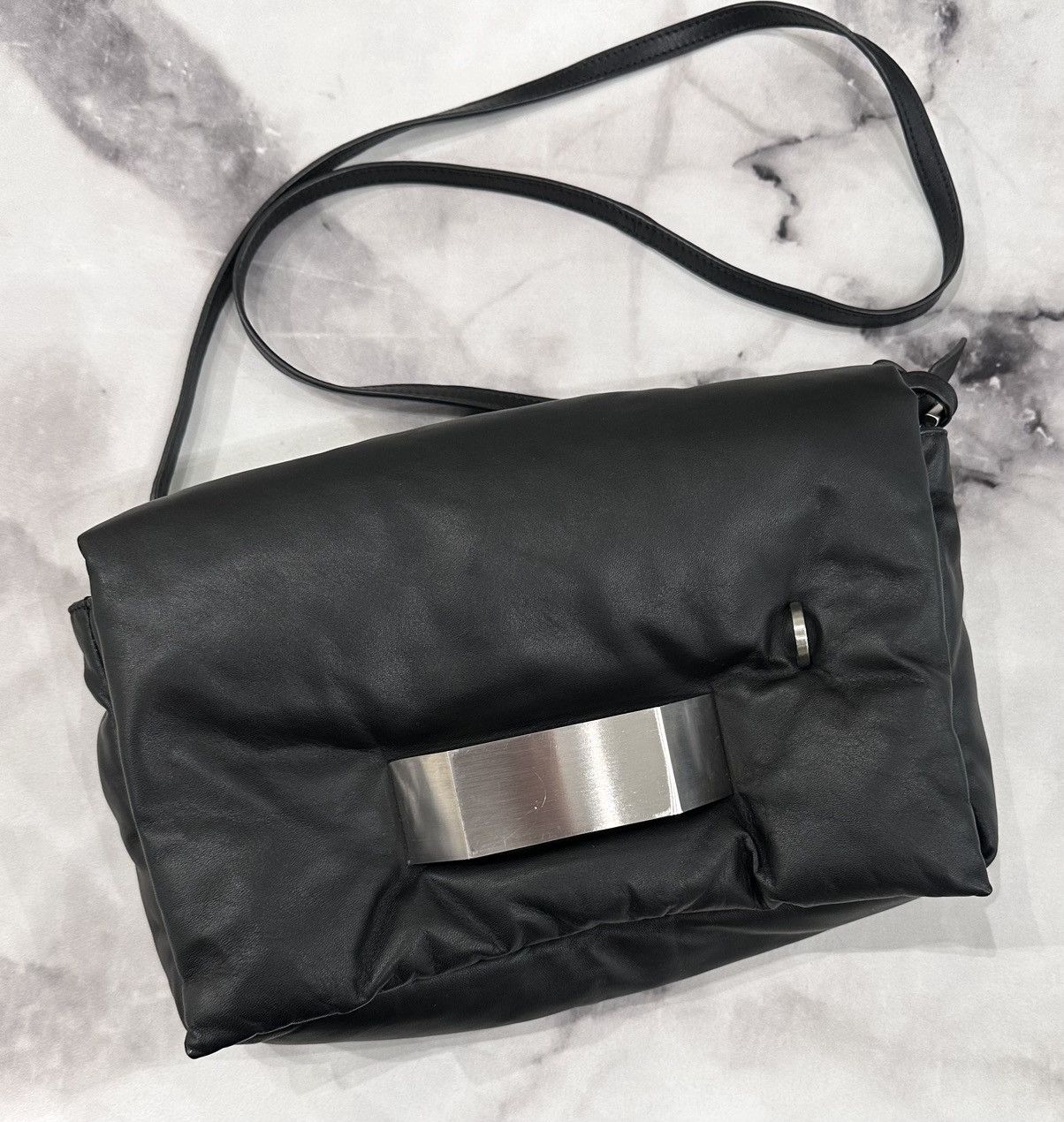 Rick Owens RICK OWENS BLACK LEATHER PILLOW GRIFFIN CROSSBODY/CLUTCH Size ONE SIZE - 1 Thumbnail