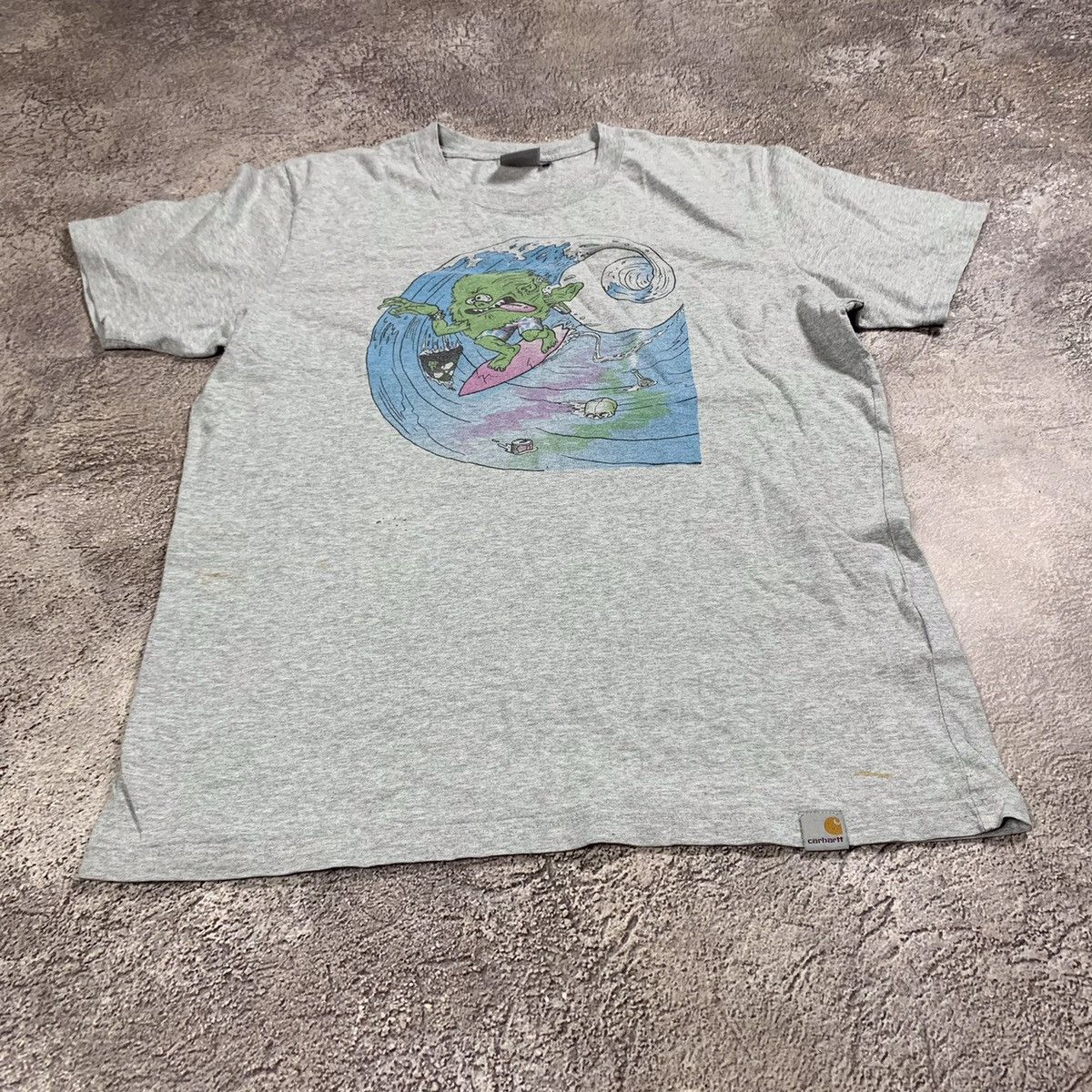 Vintage Vintage Y2K Graphic Tee Sun Faded Monster Streetwear Baggy M Size US M / EU 48-50 / 2 - 3 Thumbnail