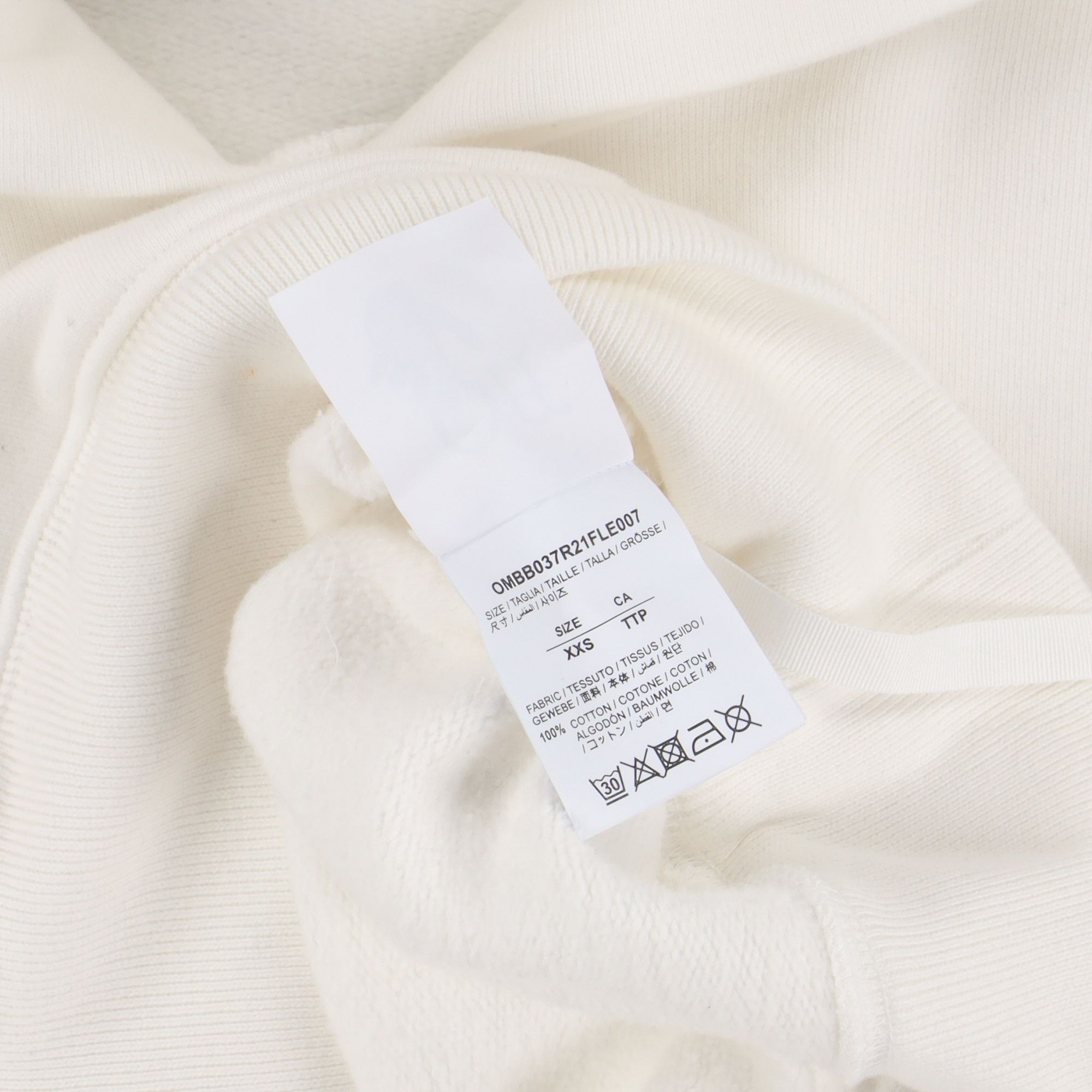 Off-White White Pascal Hand Gun Logo Oversized Hoodie Size US XXS / EU 40 - 8 Thumbnail