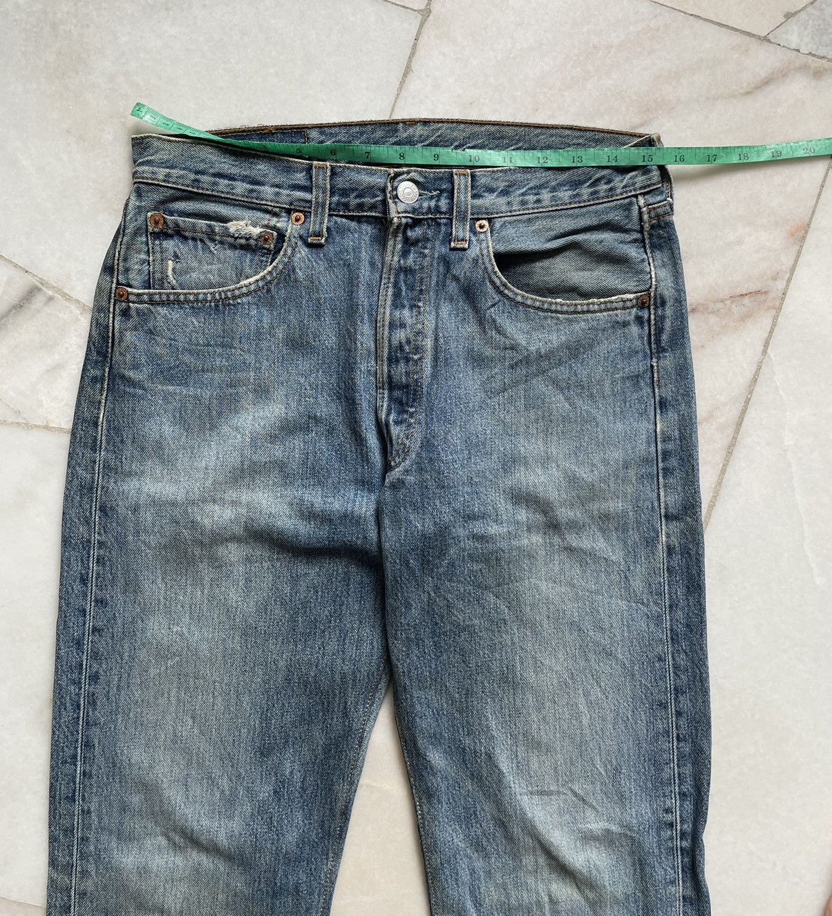 Levi's Vintage Levis 501 Blue Washed Jeans Size US 30 / EU 46 - 3 Thumbnail