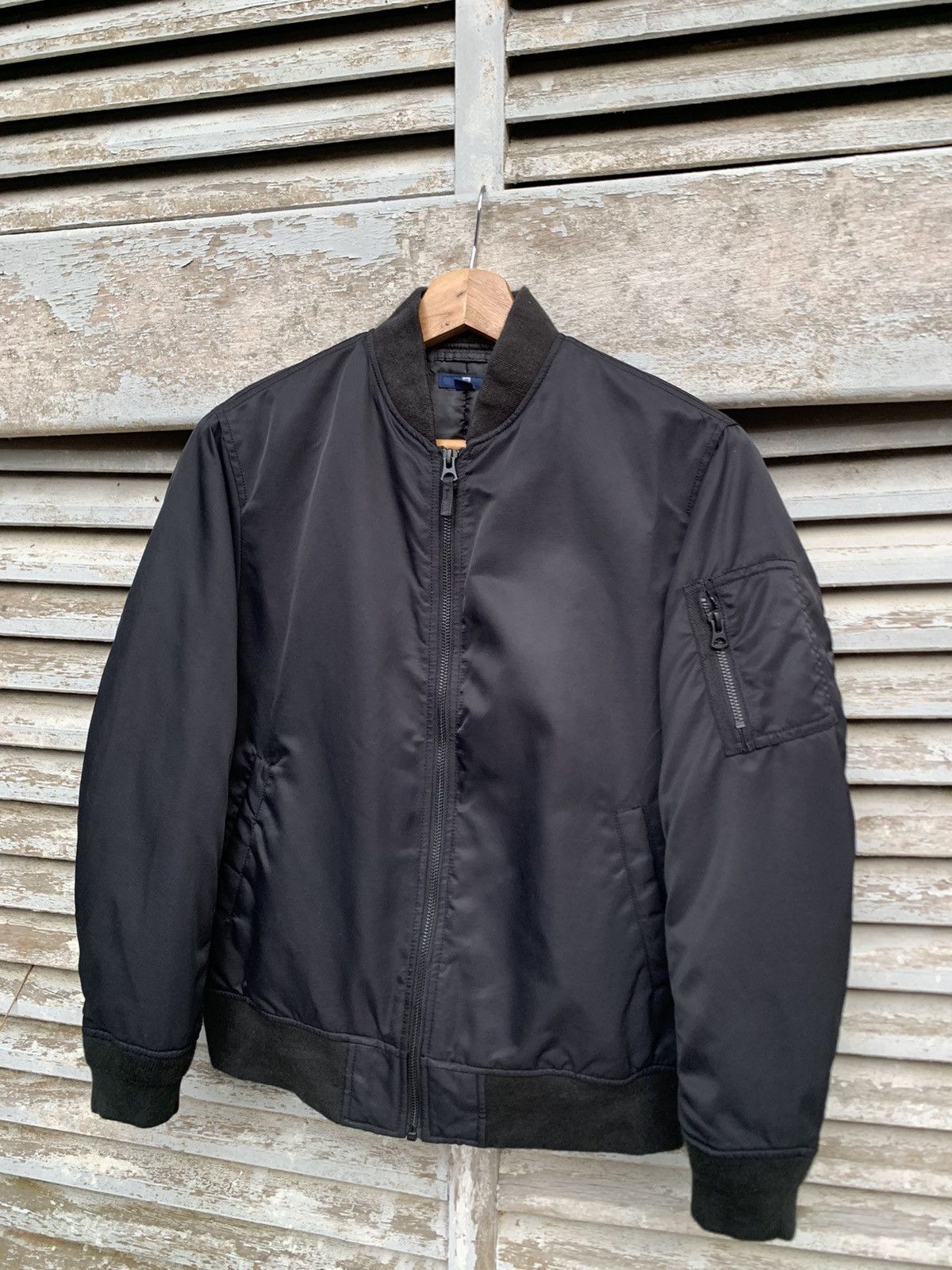 Japanese Brand 🪖UNIQLO ALL BLACK BOMBER JACKET Size US XS / EU 42 / 0 - 6 Thumbnail