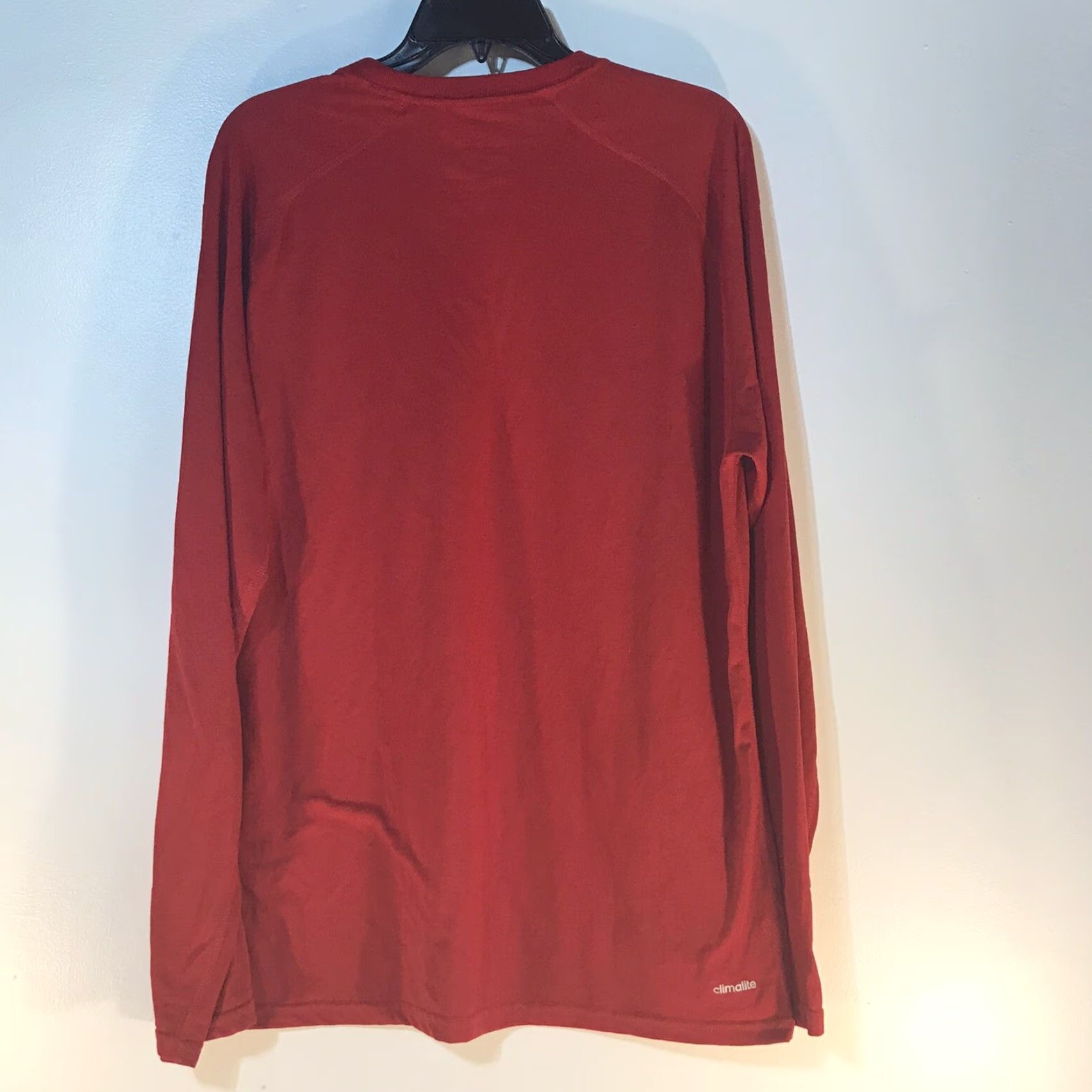 Adidas Adidas Ultimate Tee Long Sleeve Shirt Red Men's XL Basketball Sports Size US XL / EU 56 / 4 - 3 Thumbnail