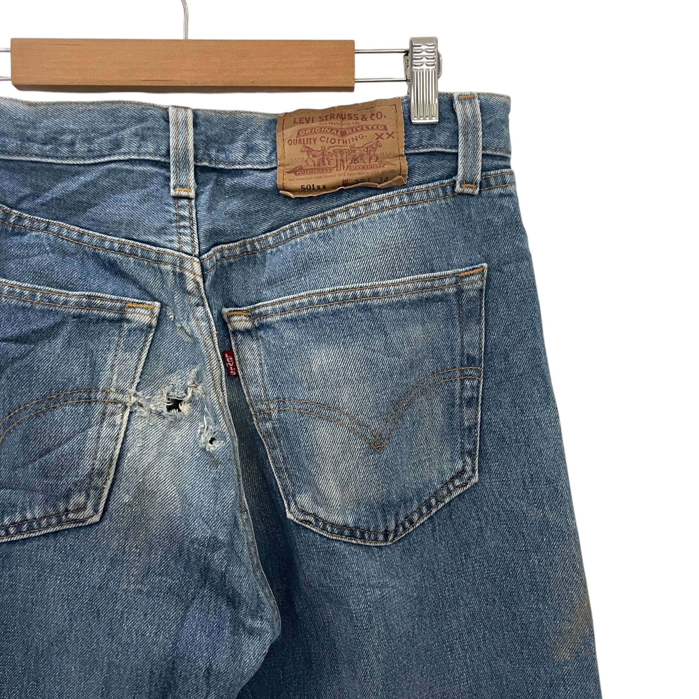 Levi's Vintage 90s Levis 501XX Denim Jeans Size US 30 / EU 46 - 9 Thumbnail