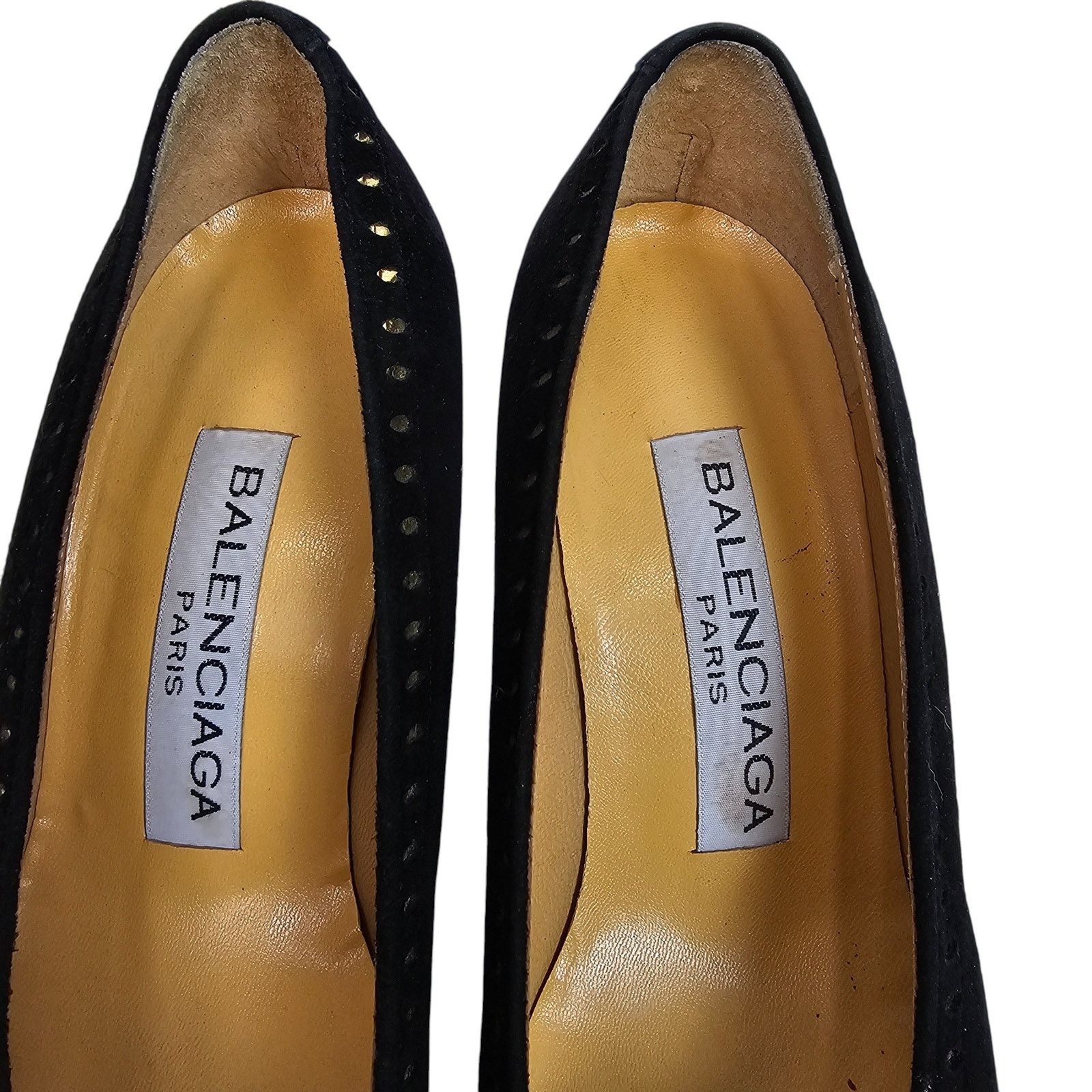 Balenciaga Balenciaga Womens Black Suede Heels Closed Toe Pumps Size 5 Size US 5 / IT 35 - 5 Thumbnail