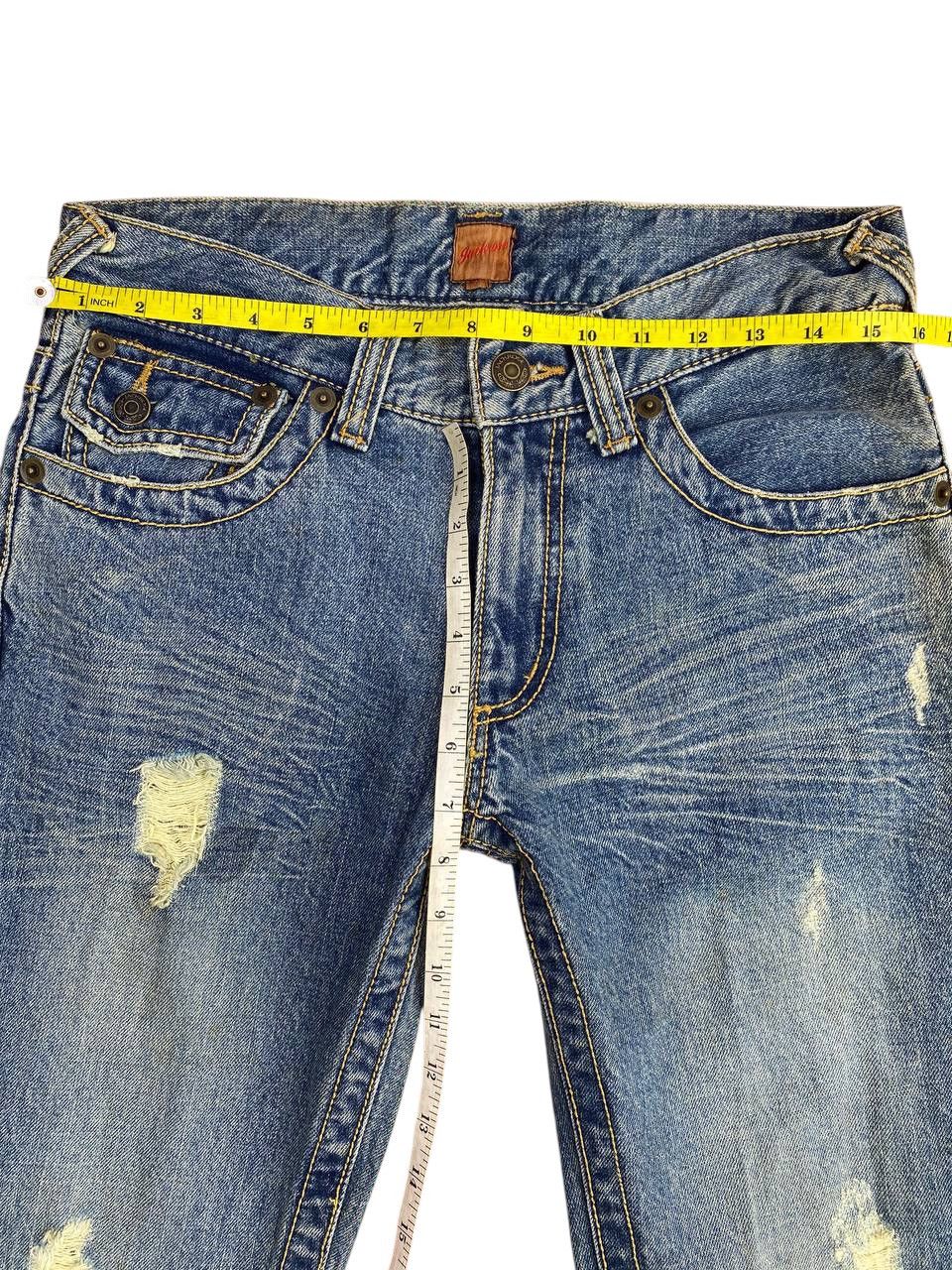 JACKROSE Y2K 2000’s Jackrose Mudwash Distressed Flare Jeans Size US 31 - 3 Thumbnail