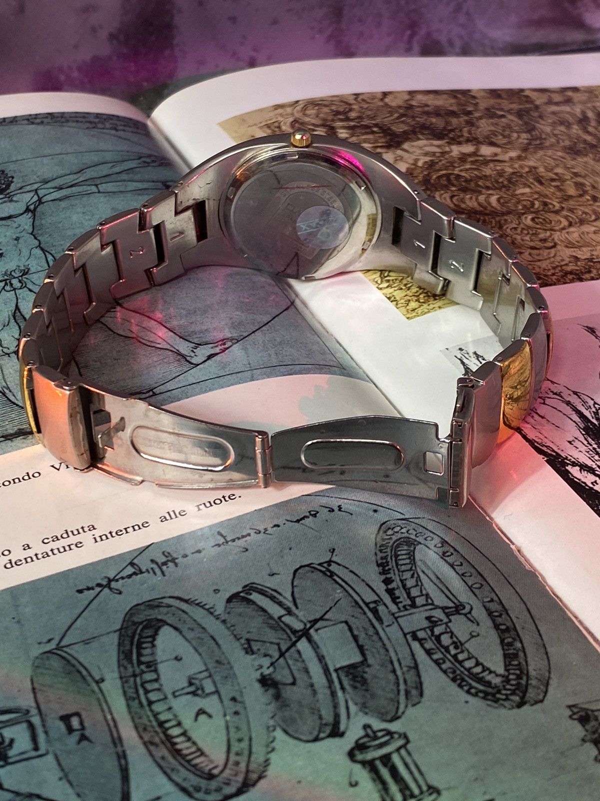 Japanese Brand × Jewelry × Vintage Futuristic Omax Crystal Watch Silver-Gold Size ONE SIZE - 7 Thumbnail