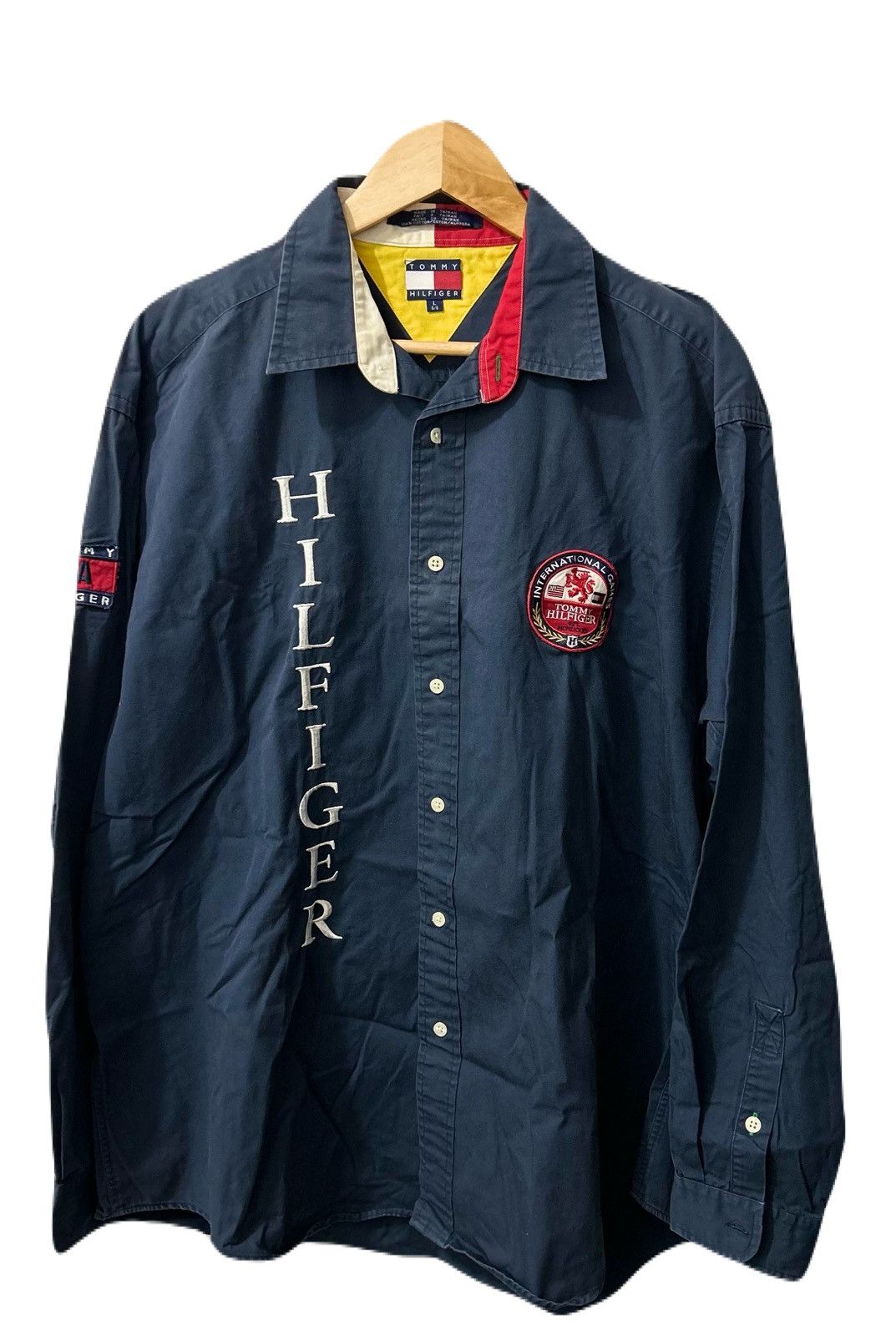 Tommy Hilfiger Tommy Hilfiger Button Up **Style Worn By 2Pac** Vintage 90s Size US L / EU 52-54 / 3 - 2 Thumbnail