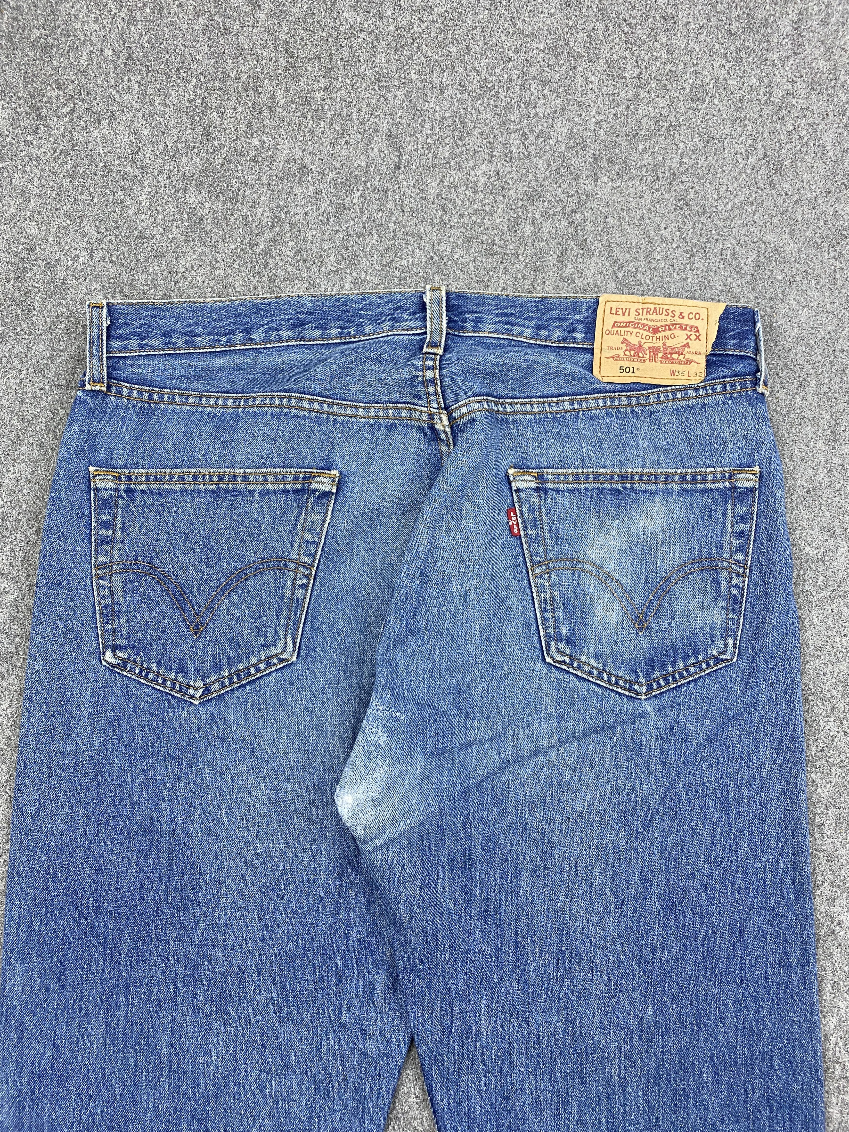 Levi's Distressed Blue Denim Vintage Levis 501 Jeans DP2804 Size US 38 / EU 54 - 4 Thumbnail