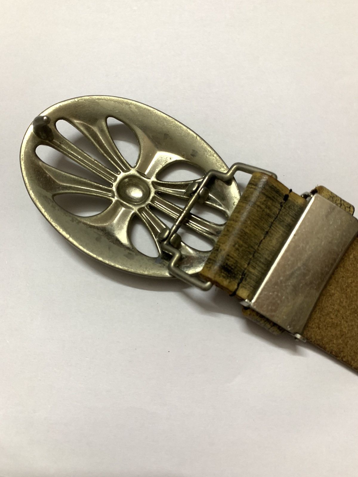 Japanese Brand Vintage CH Style Stainless Steel Leather Belt Size ONE SIZE - 2 Thumbnail