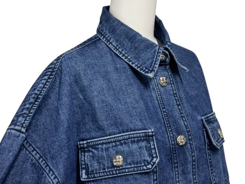 Chrome Hearts Chrome Hearts Cross Patch Denim Jacket Size US S / EU 44-46 / 1 - 3 Thumbnail