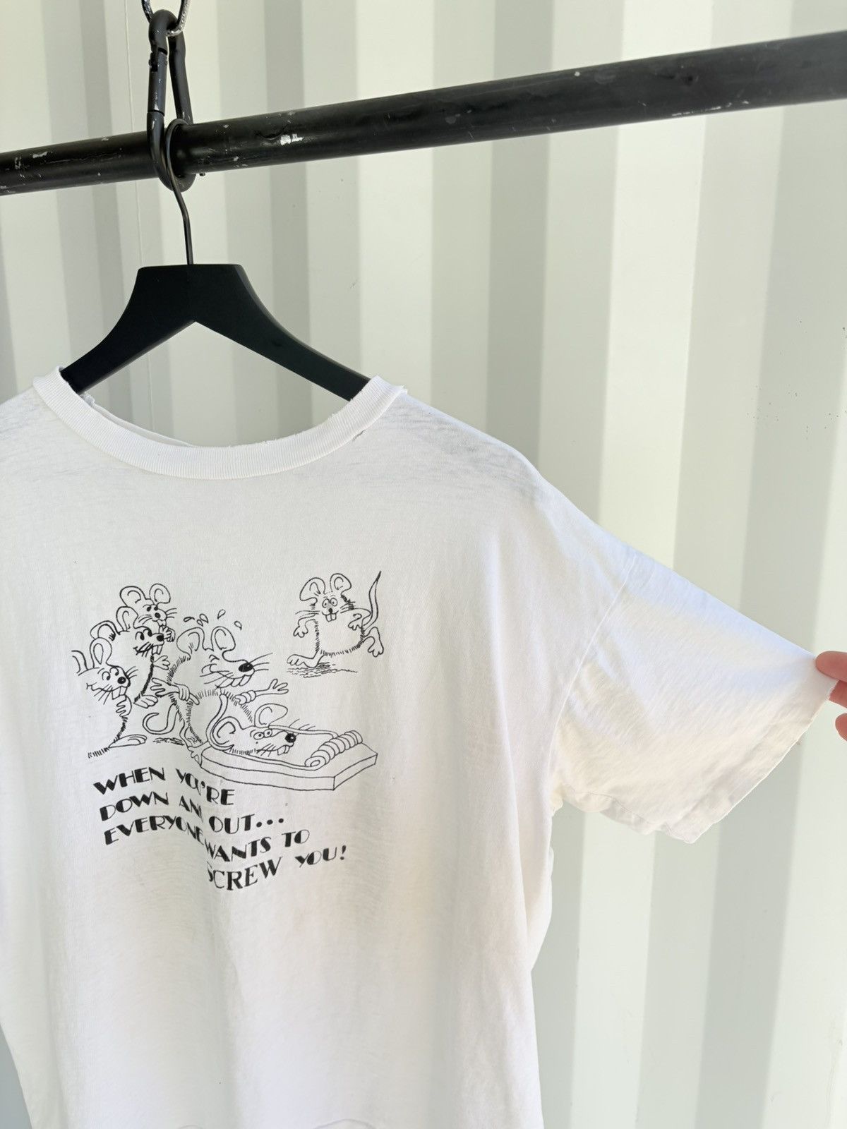 Vintage Thrashed Screw You Faded Distressed Grunge Band WCC Size US XL / EU 56 / 4 - 3 Thumbnail