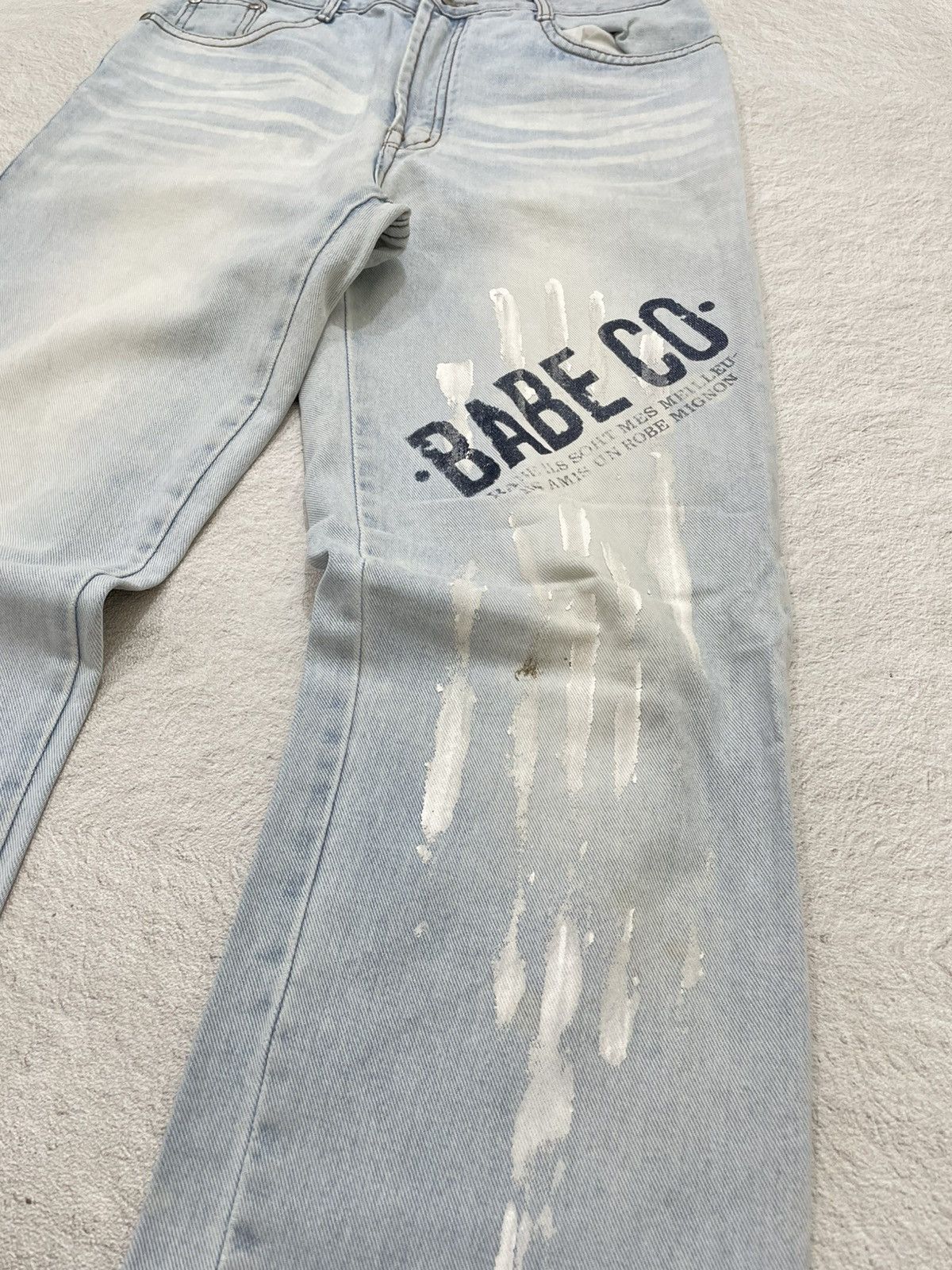 Japanese Brand 2000s Blue Jeans Distressed Fading Denim Y2K Size US 29 - 3 Thumbnail