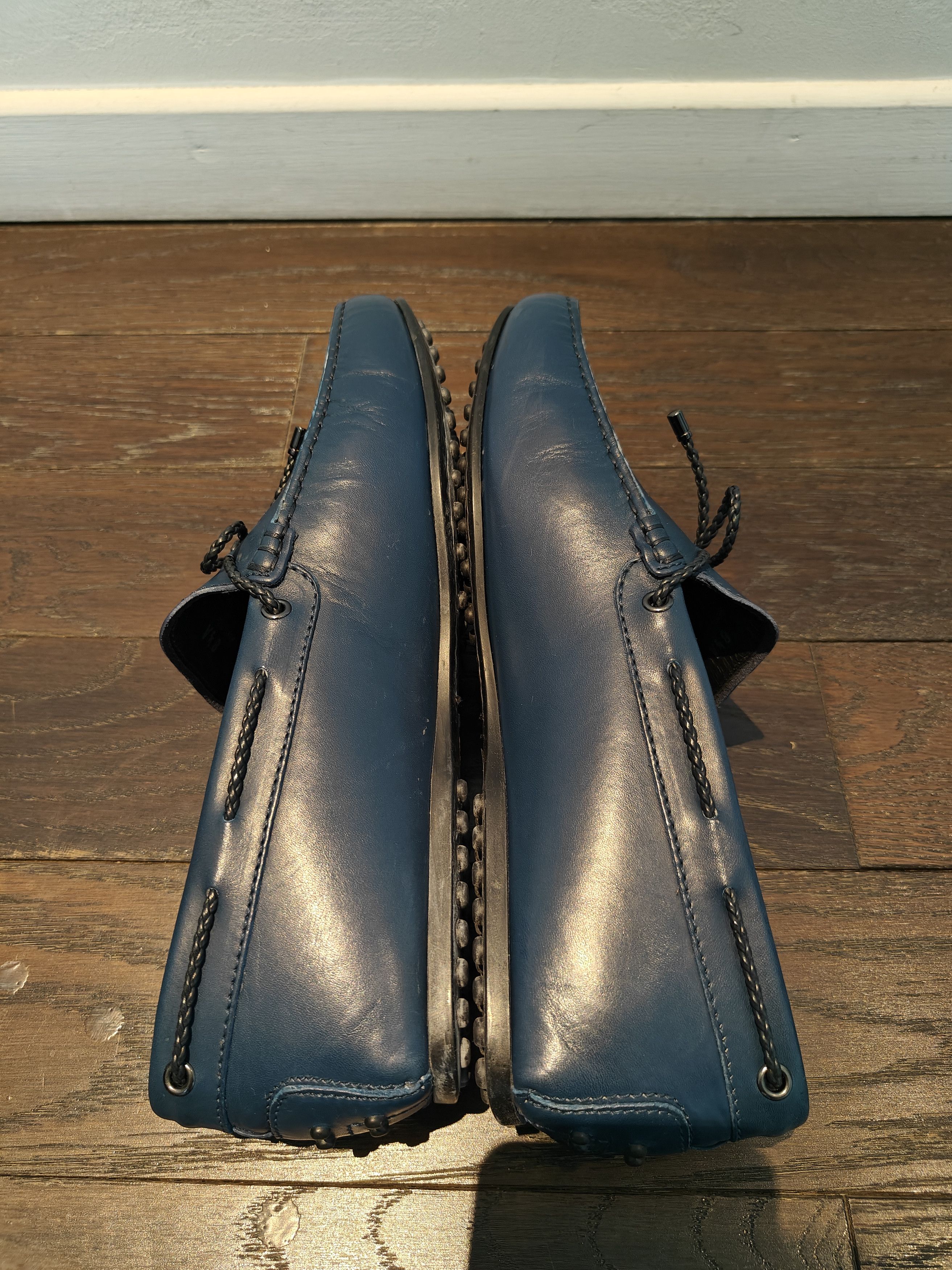 Tod's Tod's Navy Leather Bow Slip On Loafers Gommino Size US 9.5 / EU 42-43 - 6 Thumbnail
