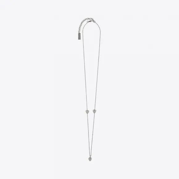 Saint Laurent Paris o1b1hav110425 689696 Size: OS / Heart Necklace Metal Silver Size ONE SIZE - 1 Preview