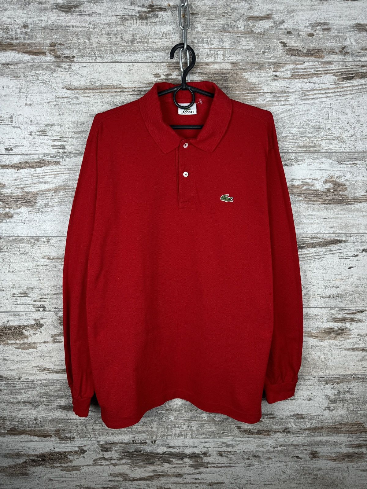 Lacoste × Vintage Mens Vintage Lacoste Longsleeve T-shirt rugby sweatshirt Size US XL / EU 56 / 4 - 1 Thumbnail