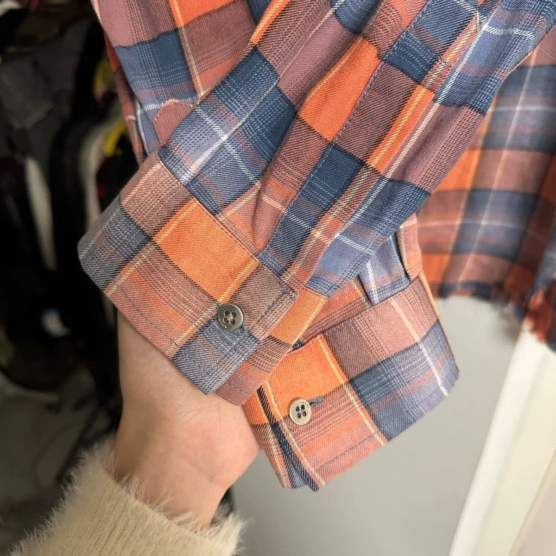 Amiri Amiri Yellow plaid gradient shirt 2501-Nextarrow Size US S / EU 44-46 / 1 - 4 Thumbnail