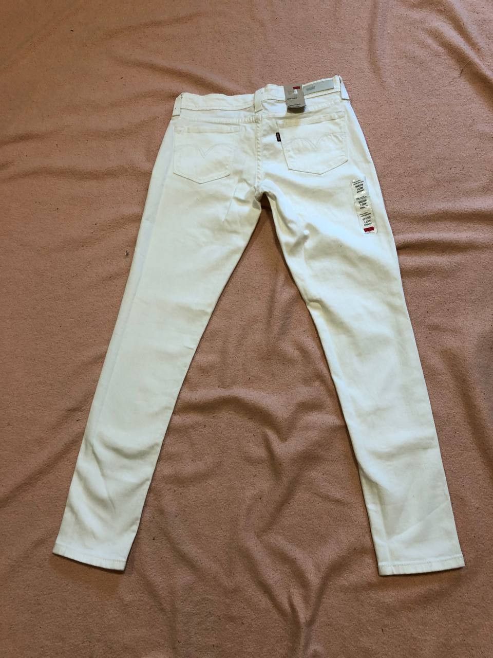 Levi's Vintage white jeans low skinny Y2K Levi's streetwear Size 29" - 16 Thumbnail