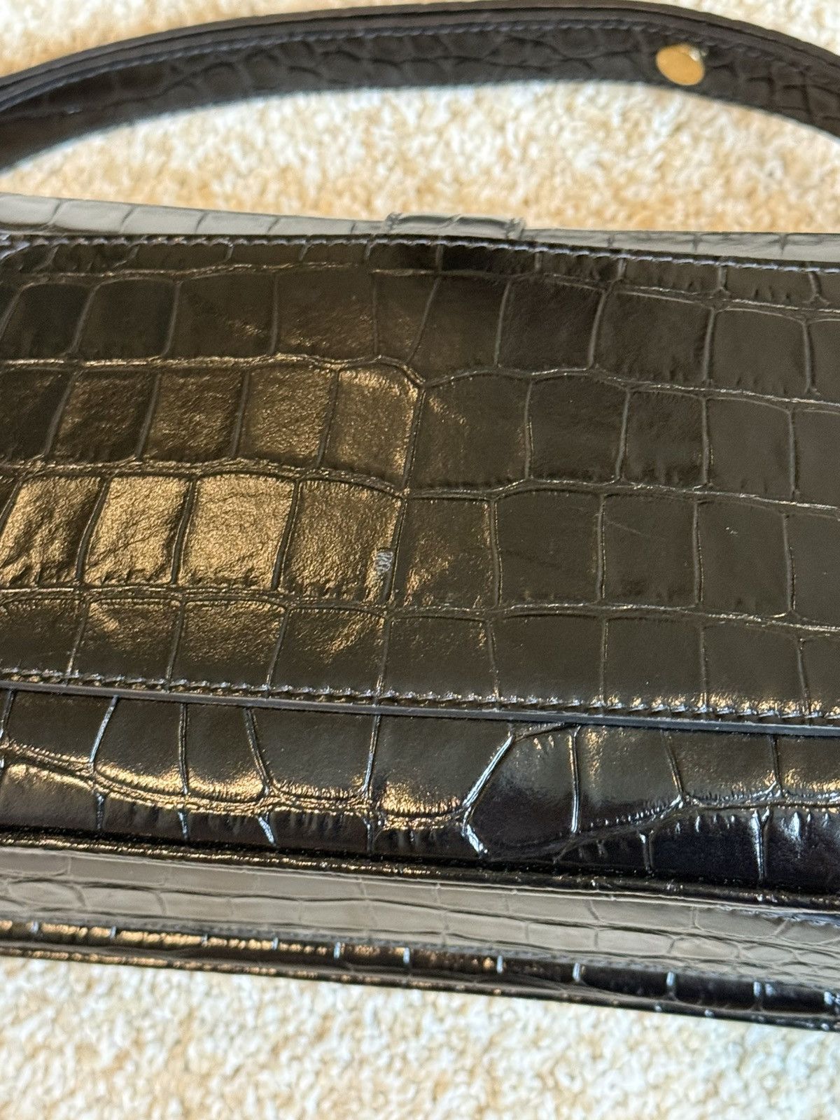 Balenciaga Lady Flap Small Shoulder Bag Black Crocodile Calfskin Size ONE SIZE - 17 Thumbnail